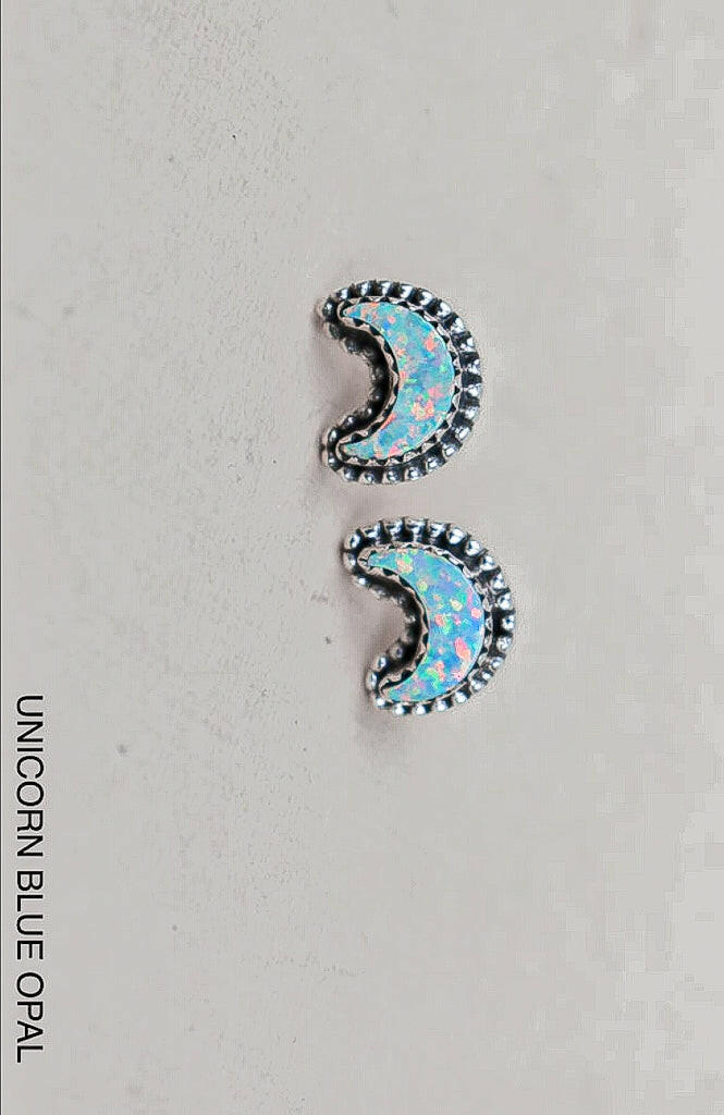 Dainty Crescent Moon Beam Earrings-Stud Earrings-Krush Kandy, Women's Online Fashion Boutique Located in Phoenix, Arizona (Scottsdale Area)