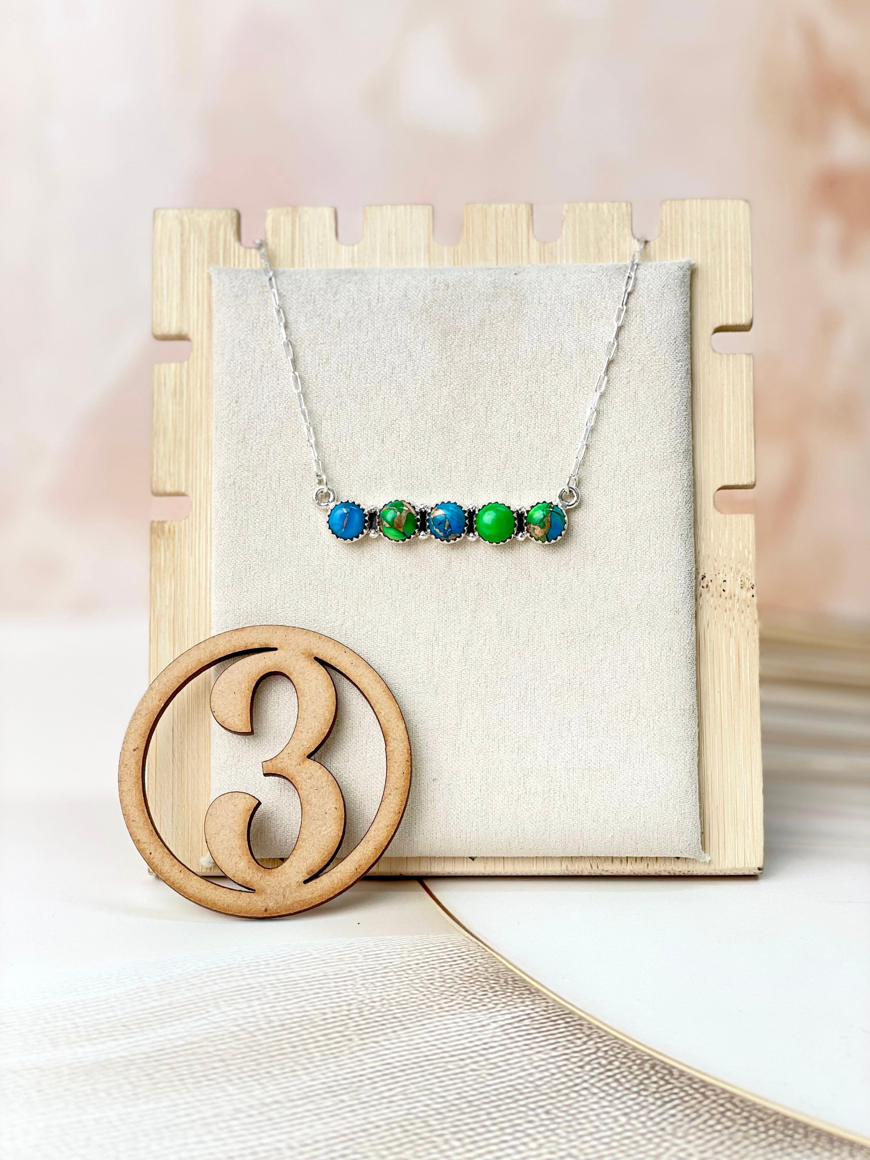 Peacock Dahlia One Of A Kind Necklaces-Necklaces-Krush Kandy, Women's Online Fashion Boutique Located in Phoenix, Arizona (Scottsdale Area)