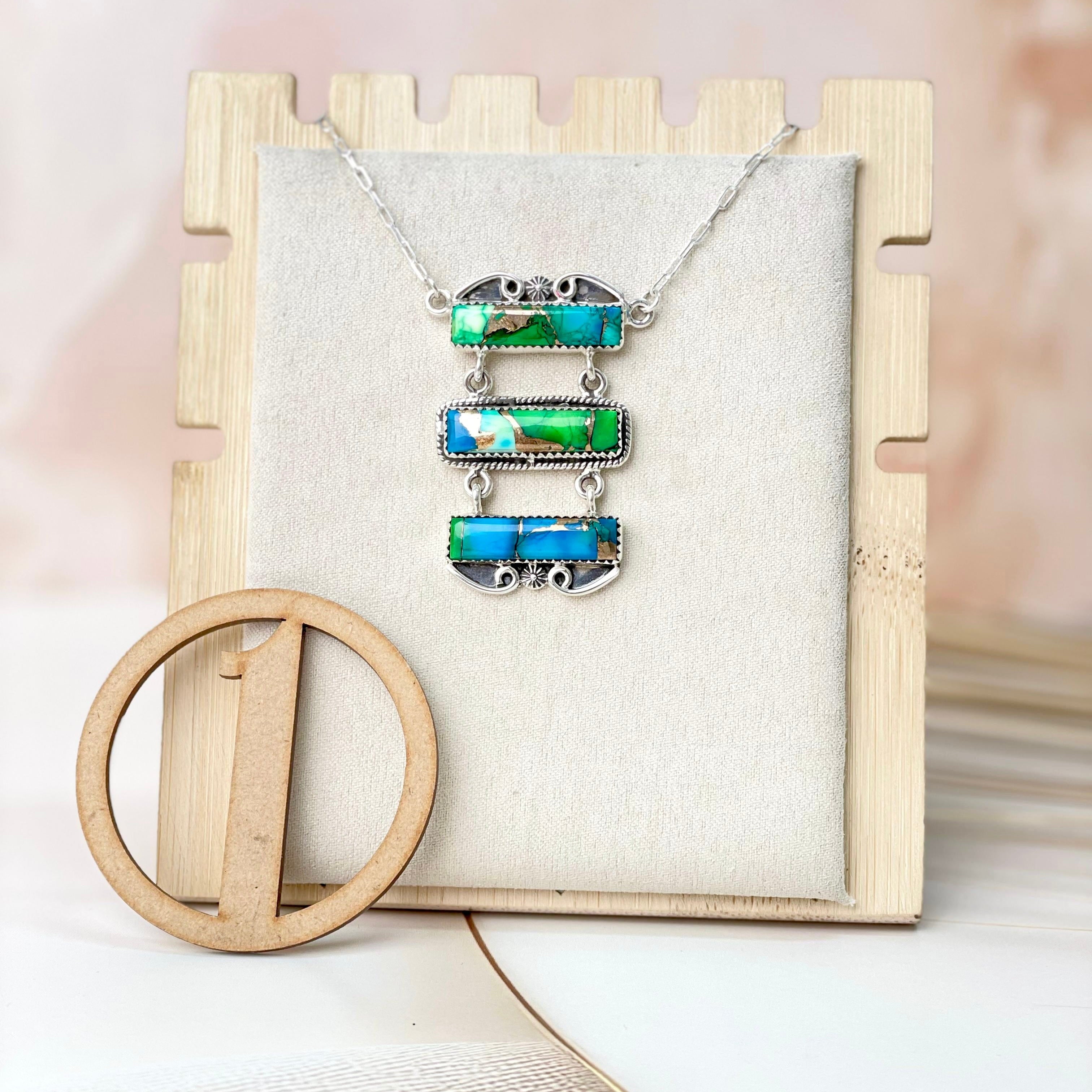 Peacock Dahlia Necklaces-Necklaces-Krush Kandy, Women's Online Fashion Boutique Located in Phoenix, Arizona (Scottsdale Area)