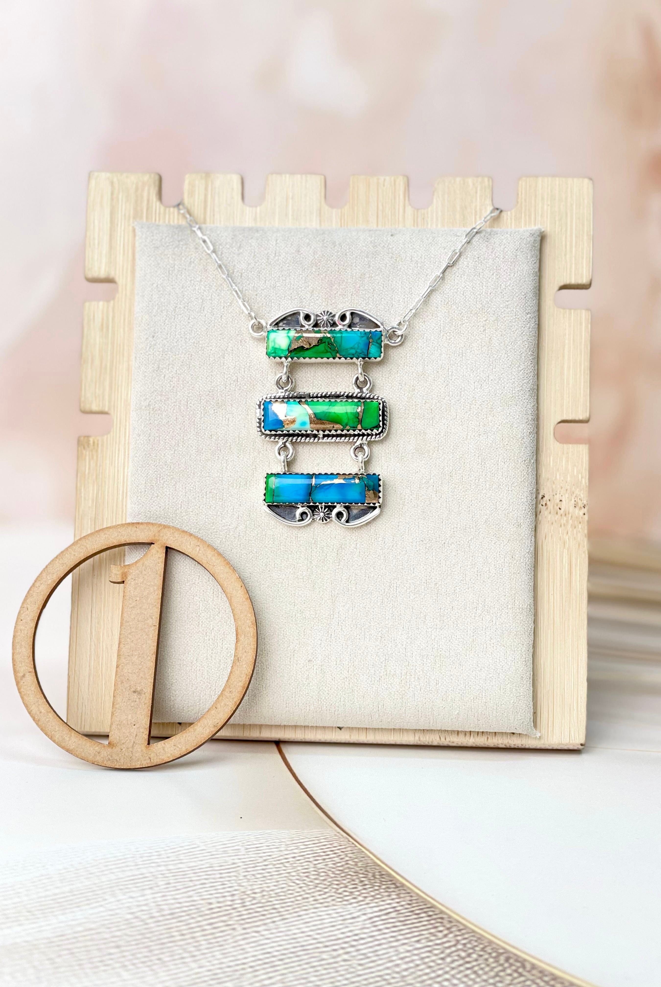 Peacock Dahlia Necklaces-Necklaces-Krush Kandy, Women's Online Fashion Boutique Located in Phoenix, Arizona (Scottsdale Area)