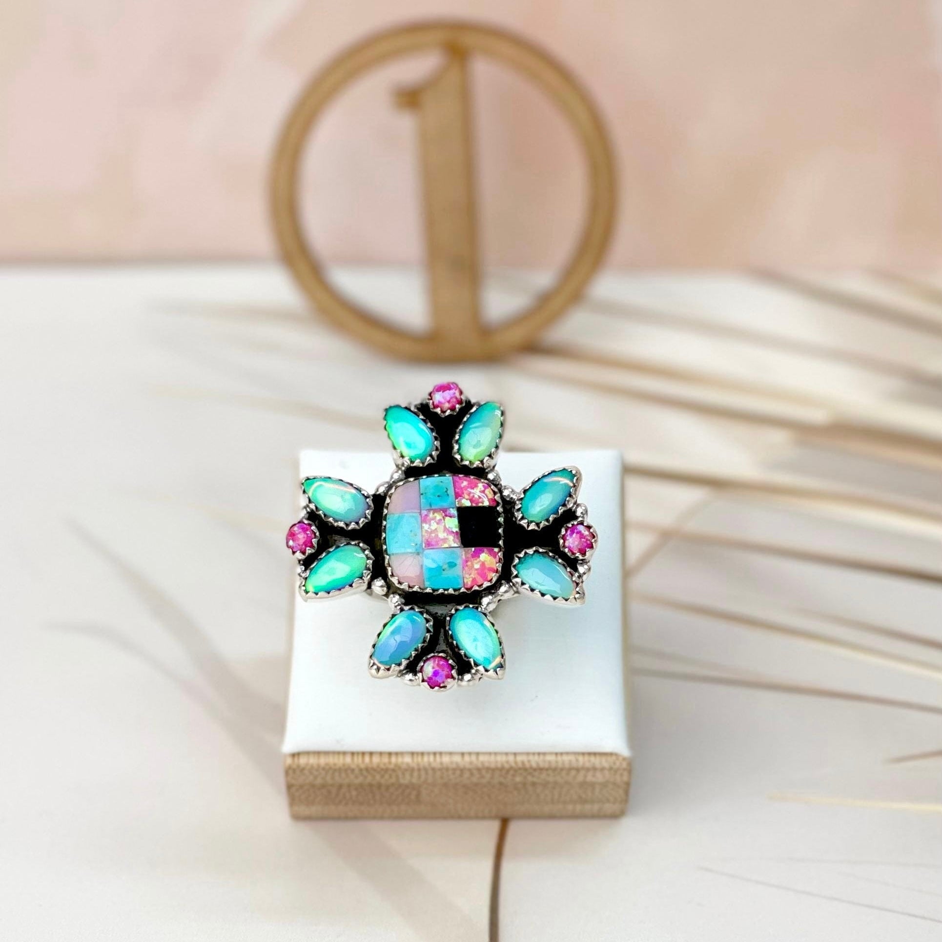 Only In Kandyland One Of A Kind Checkered Rings-Rings-Krush Kandy, Women's Online Fashion Boutique Located in Phoenix, Arizona (Scottsdale Area)