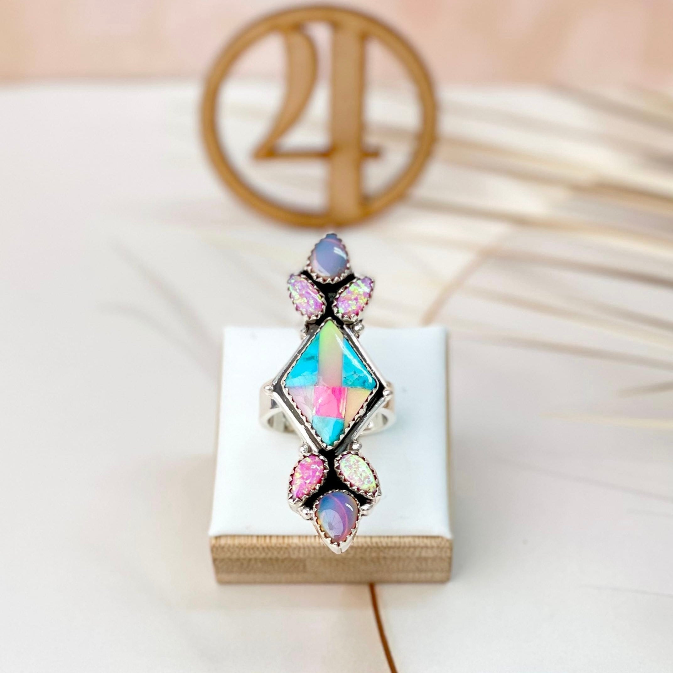 Only In Kandyland One Of A Kind Checkered Rings-Rings-Krush Kandy, Women's Online Fashion Boutique Located in Phoenix, Arizona (Scottsdale Area)