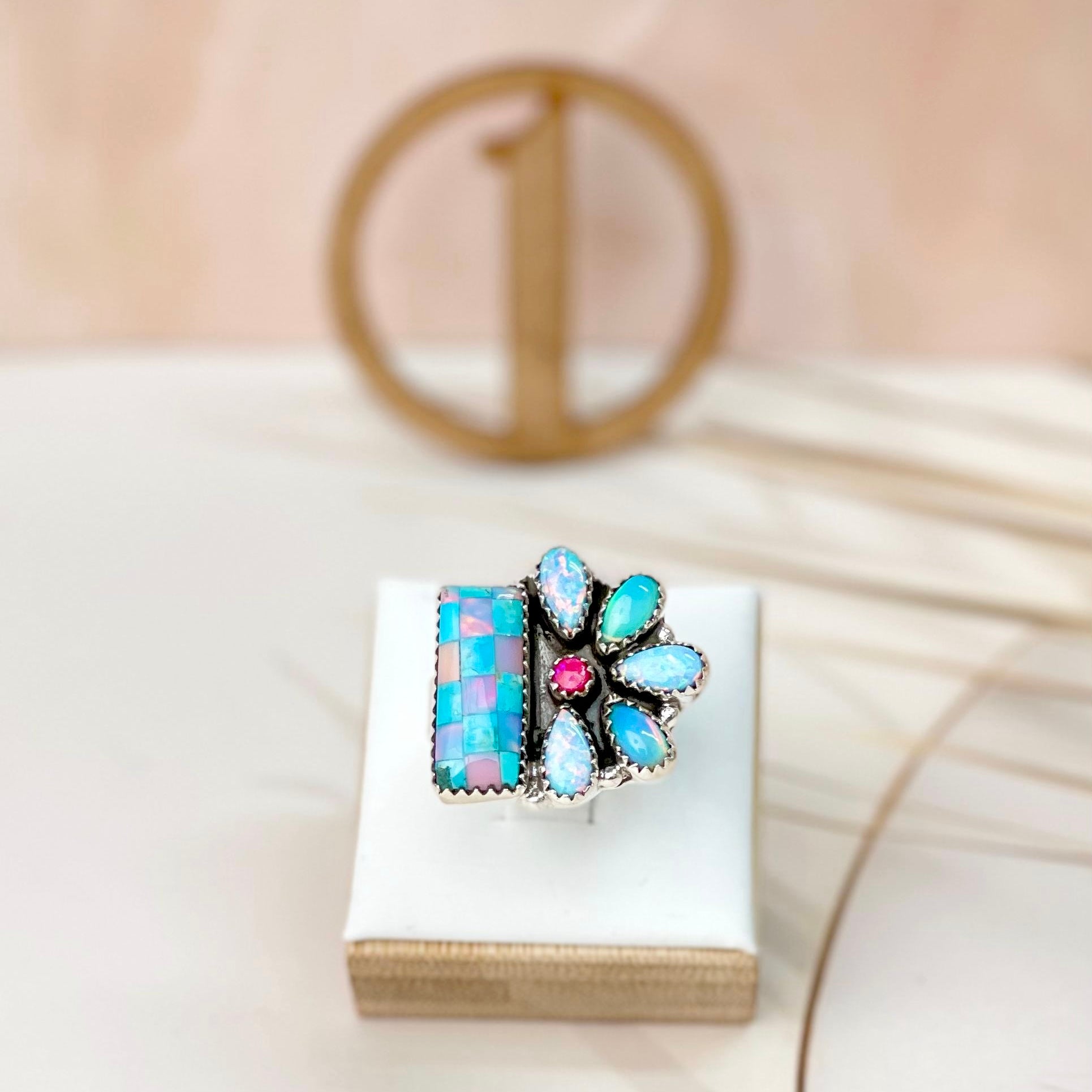 Mystical Checkered Rings-Rings-Krush Kandy, Women's Online Fashion Boutique Located in Phoenix, Arizona (Scottsdale Area)