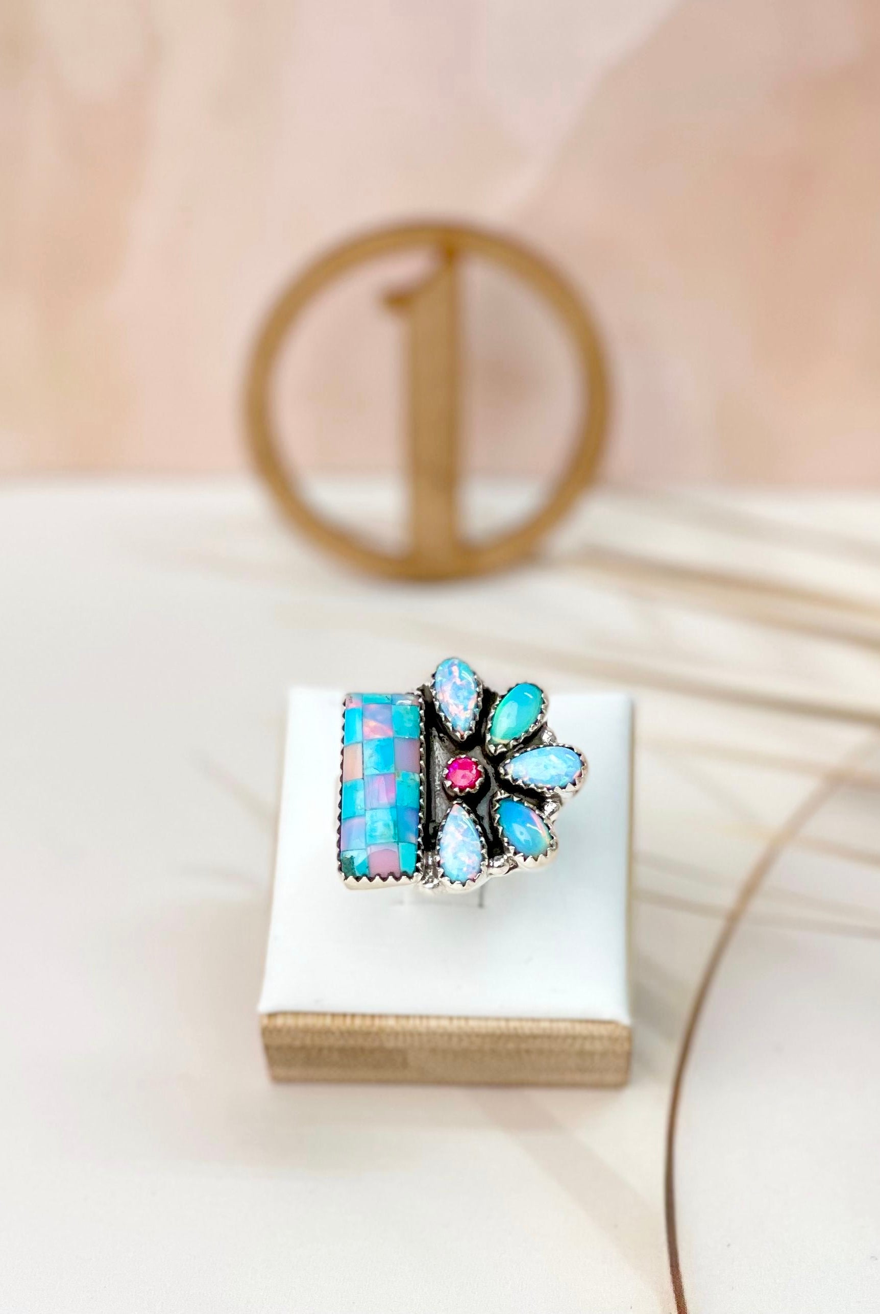 Mystical Checkered Rings-Rings-Krush Kandy, Women's Online Fashion Boutique Located in Phoenix, Arizona (Scottsdale Area)