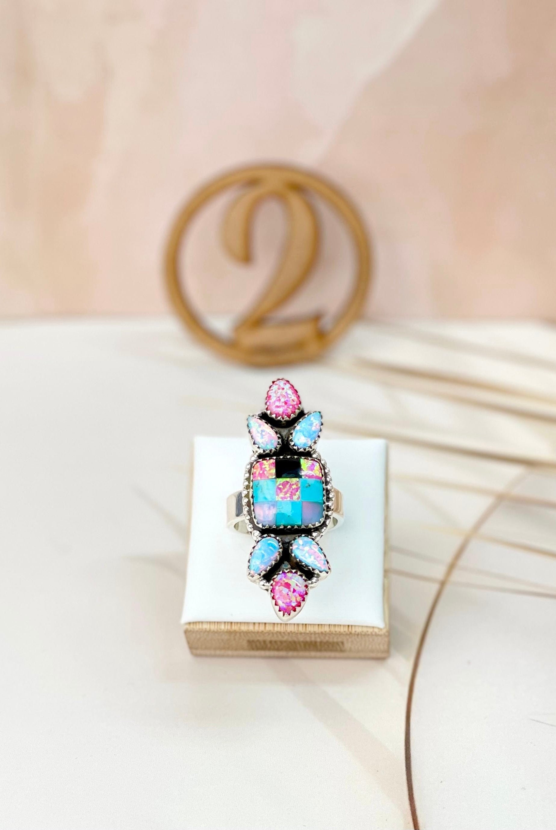 Mystical Checkered Rings-Rings-Krush Kandy, Women's Online Fashion Boutique Located in Phoenix, Arizona (Scottsdale Area)