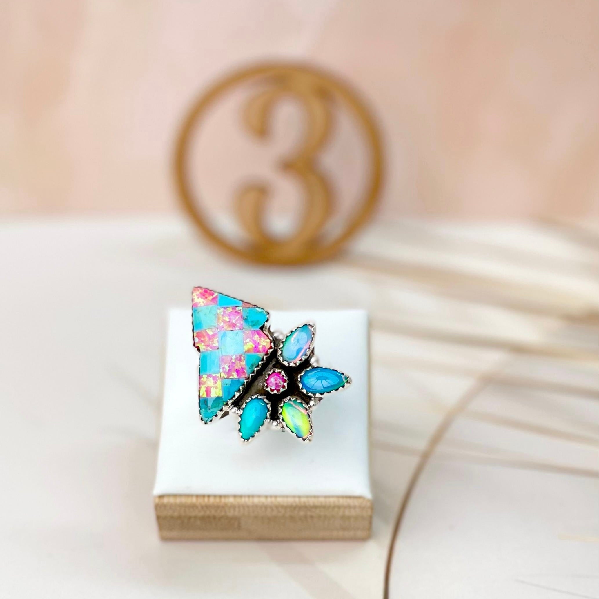 Mystical Checkered Rings-Rings-Krush Kandy, Women's Online Fashion Boutique Located in Phoenix, Arizona (Scottsdale Area)