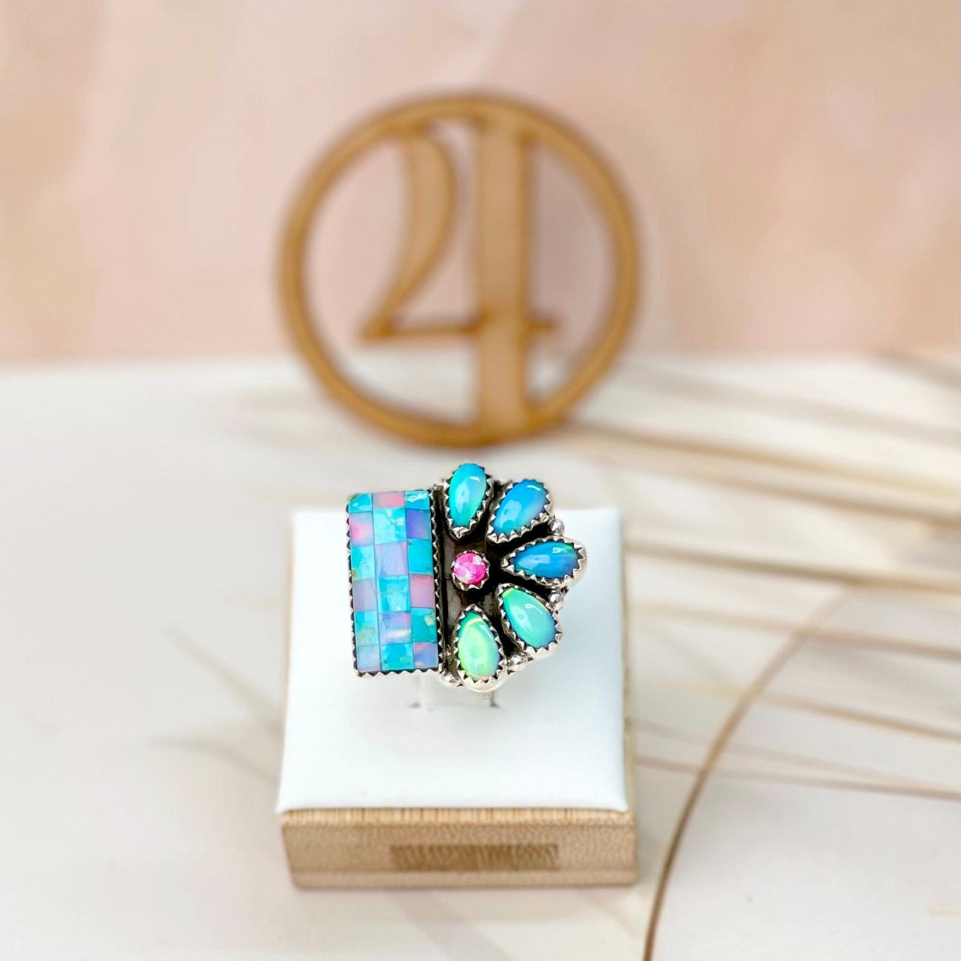 Mystical Checkered Rings-Rings-Krush Kandy, Women's Online Fashion Boutique Located in Phoenix, Arizona (Scottsdale Area)