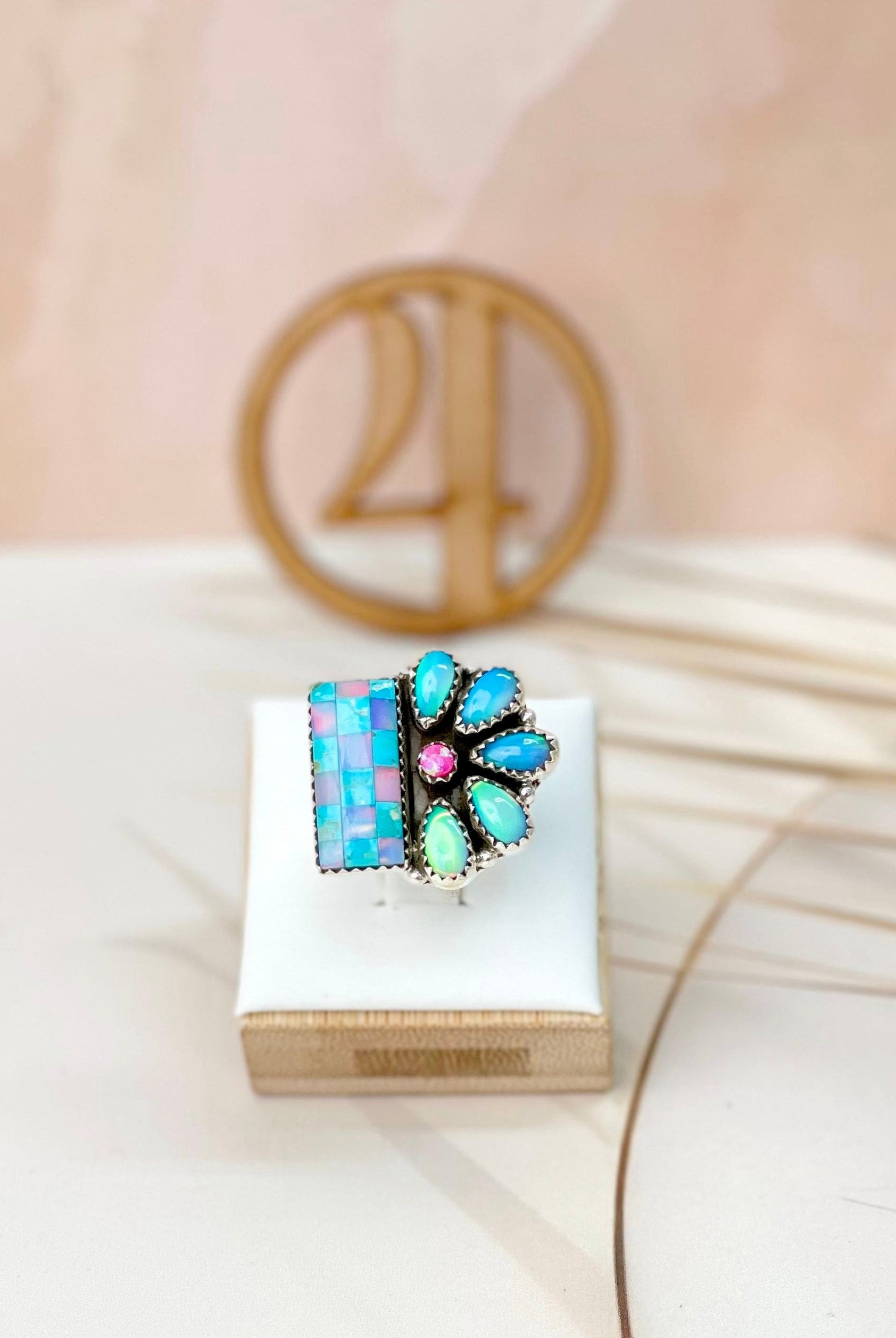 Mystical Checkered Rings-Rings-Krush Kandy, Women's Online Fashion Boutique Located in Phoenix, Arizona (Scottsdale Area)