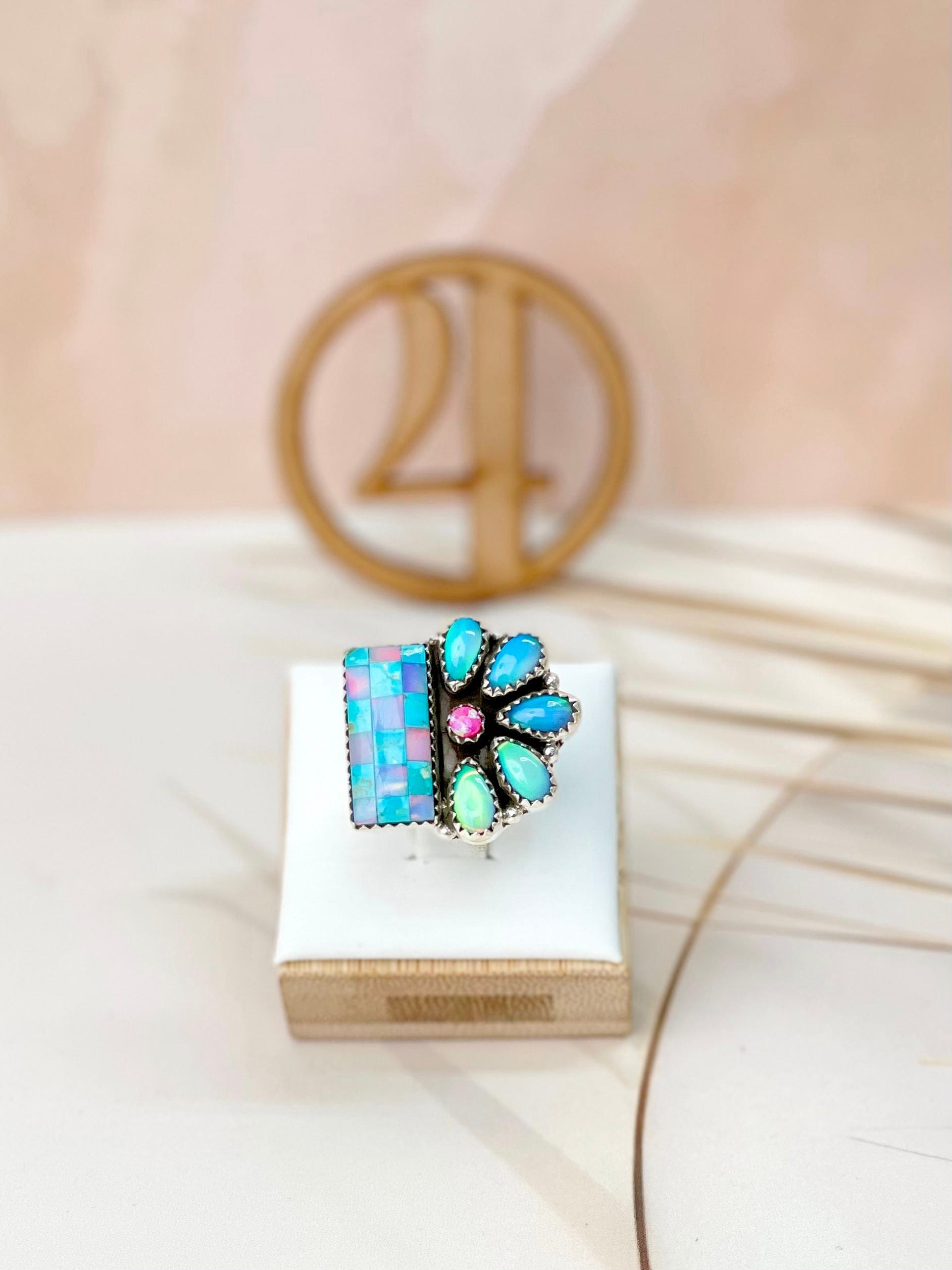 Mystical Checkered Rings-Rings-Krush Kandy, Women's Online Fashion Boutique Located in Phoenix, Arizona (Scottsdale Area)