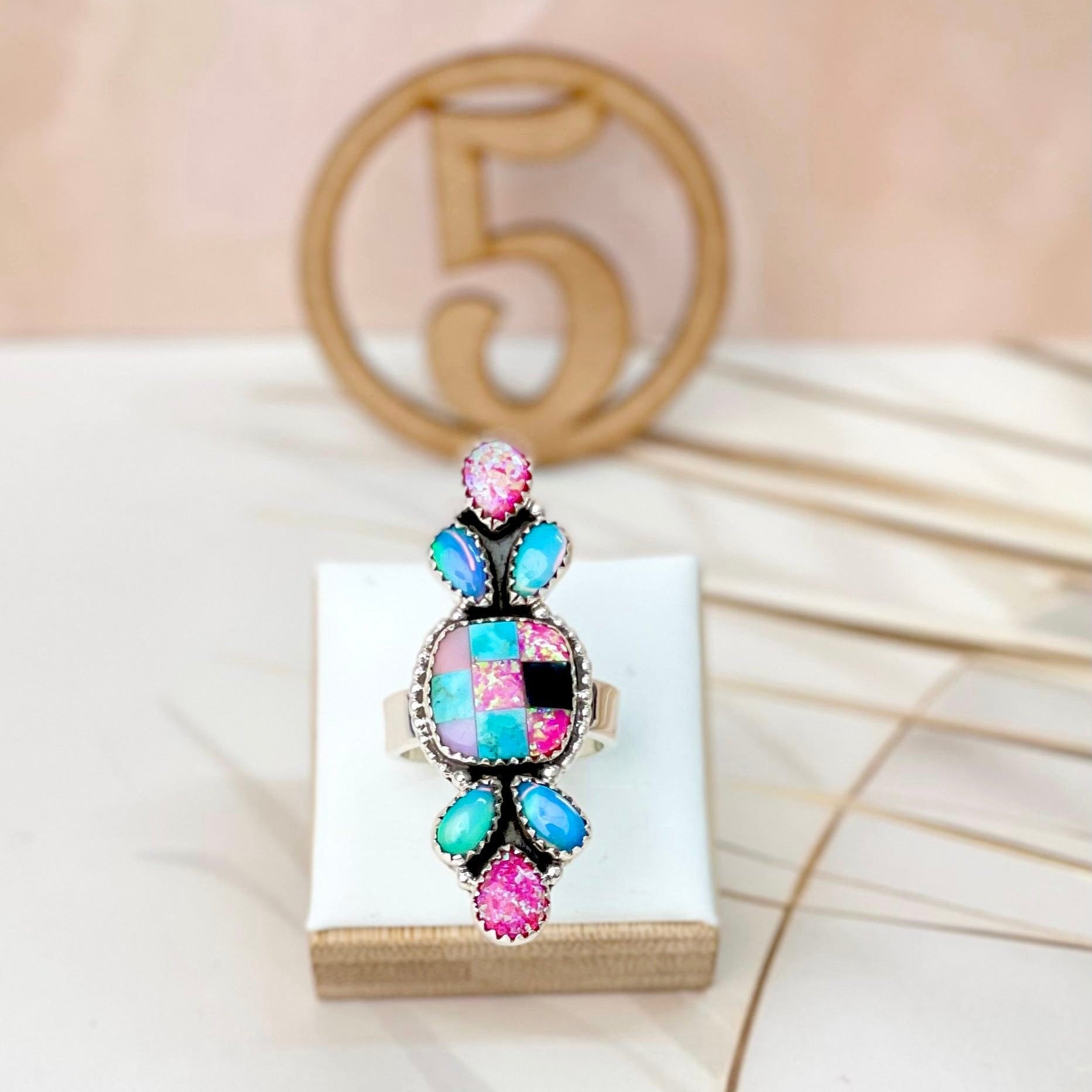 Mystical Checkered Rings-Rings-Krush Kandy, Women's Online Fashion Boutique Located in Phoenix, Arizona (Scottsdale Area)