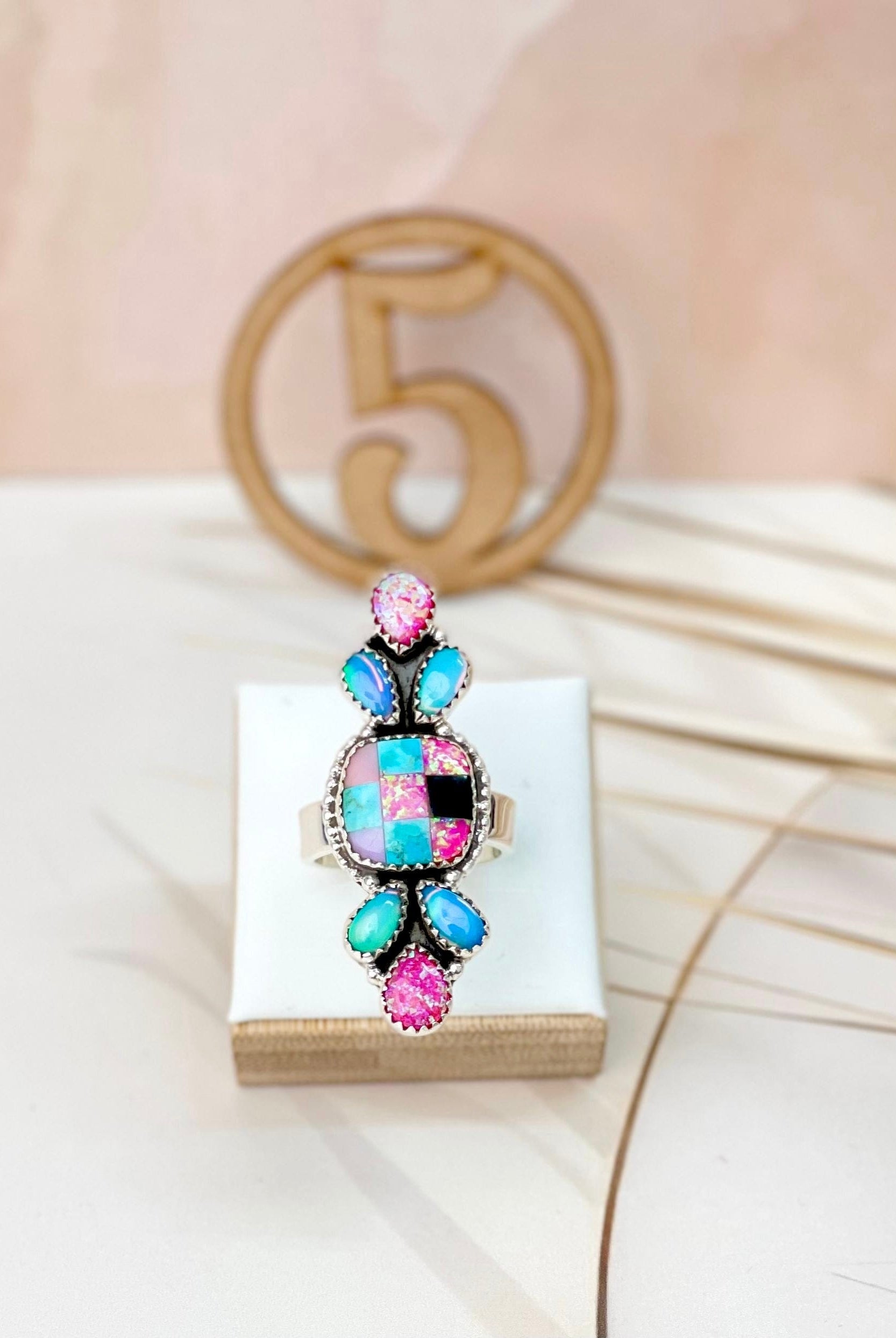 Mystical Checkered Rings-Rings-Krush Kandy, Women's Online Fashion Boutique Located in Phoenix, Arizona (Scottsdale Area)