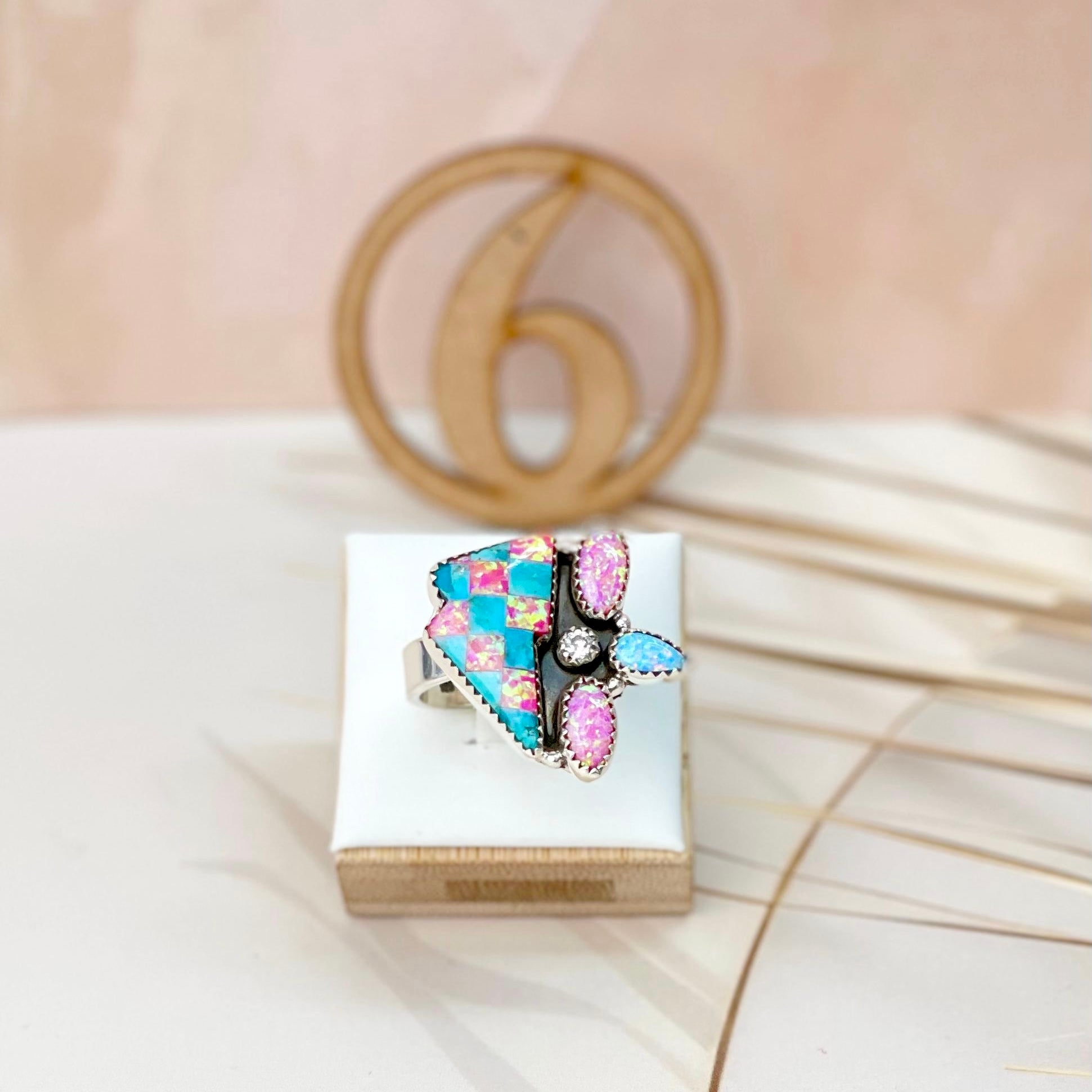 Mystical Checkered Rings-Rings-Krush Kandy, Women's Online Fashion Boutique Located in Phoenix, Arizona (Scottsdale Area)