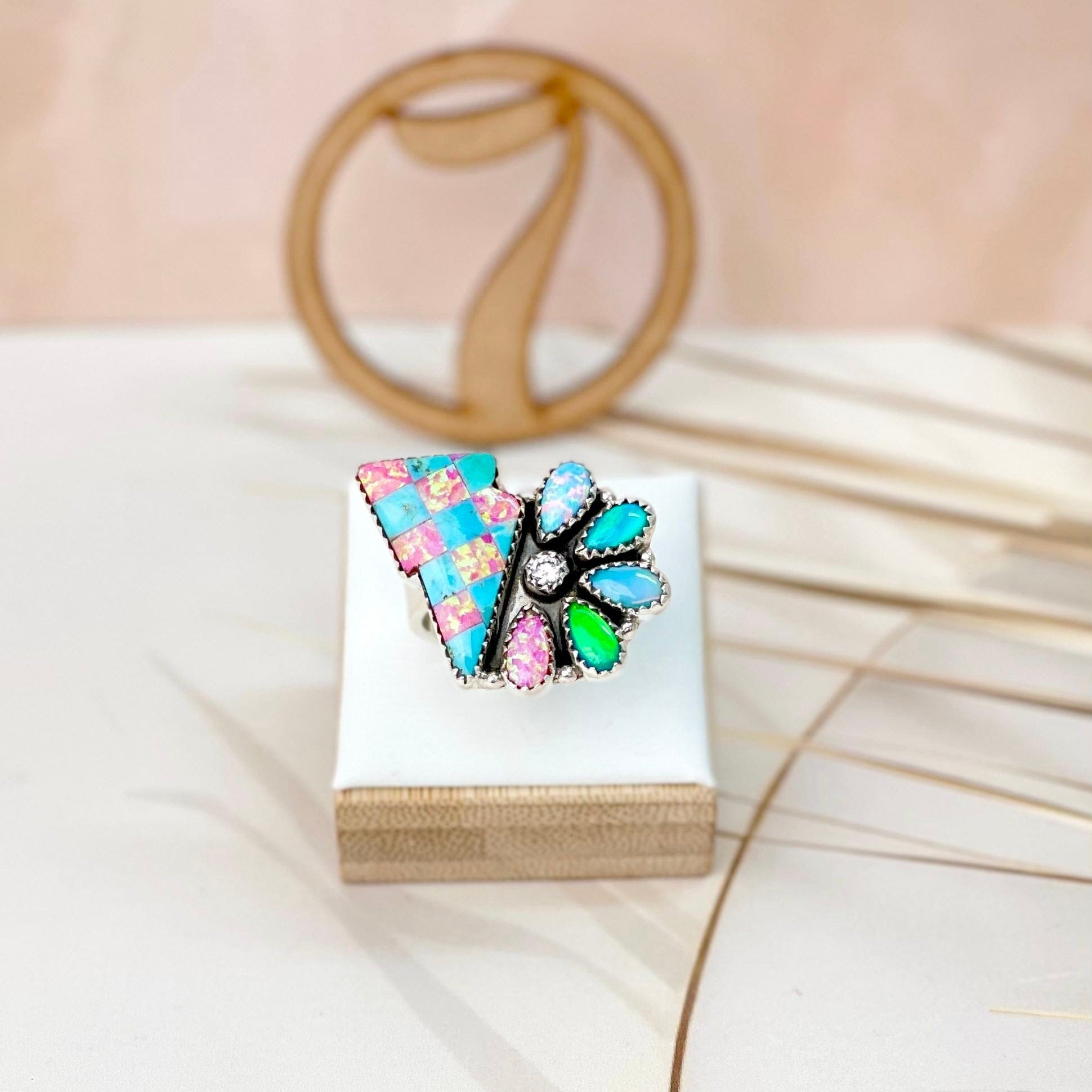 Mystical Checkered Rings-Rings-Krush Kandy, Women's Online Fashion Boutique Located in Phoenix, Arizona (Scottsdale Area)