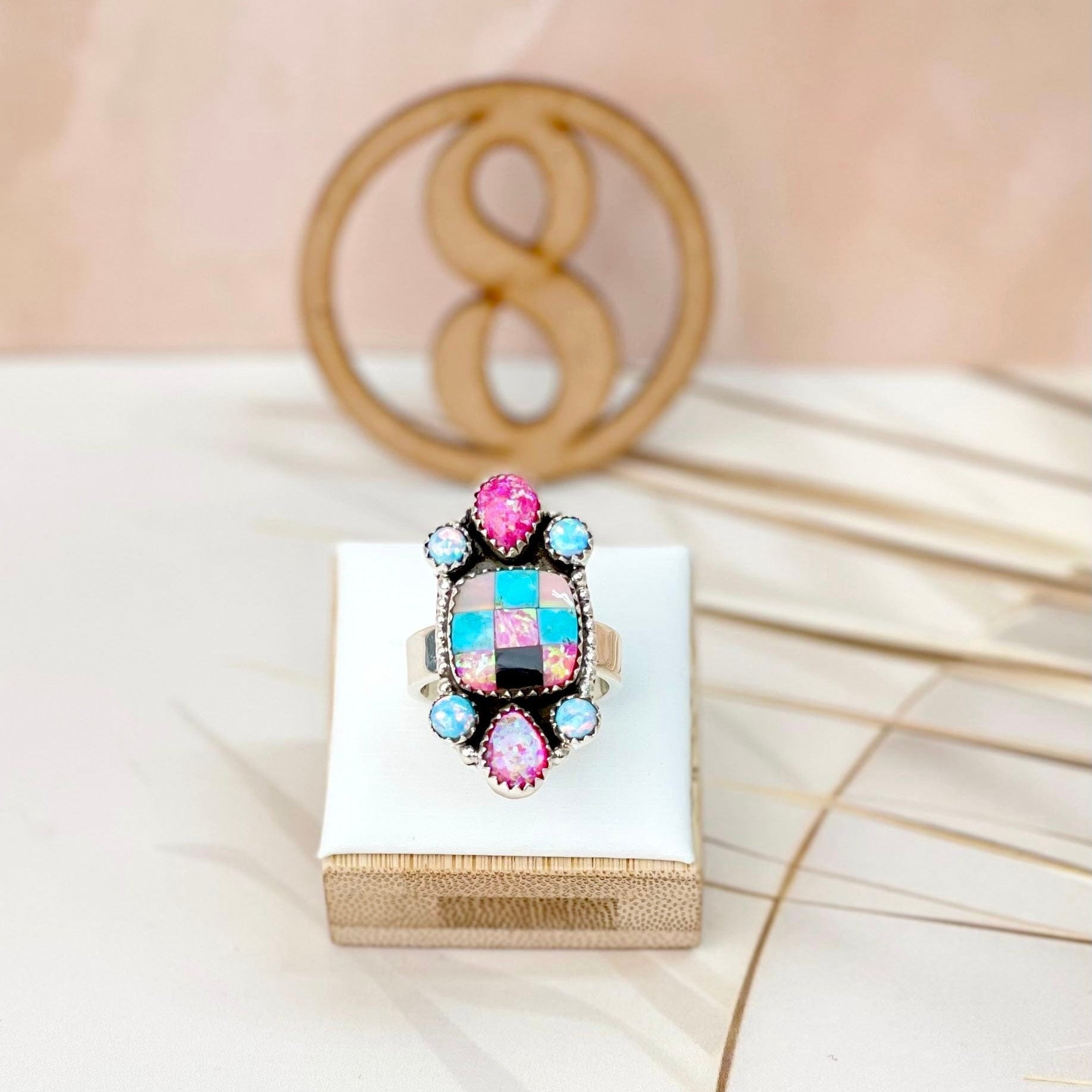 Mystical Checkered Rings-Rings-Krush Kandy, Women's Online Fashion Boutique Located in Phoenix, Arizona (Scottsdale Area)