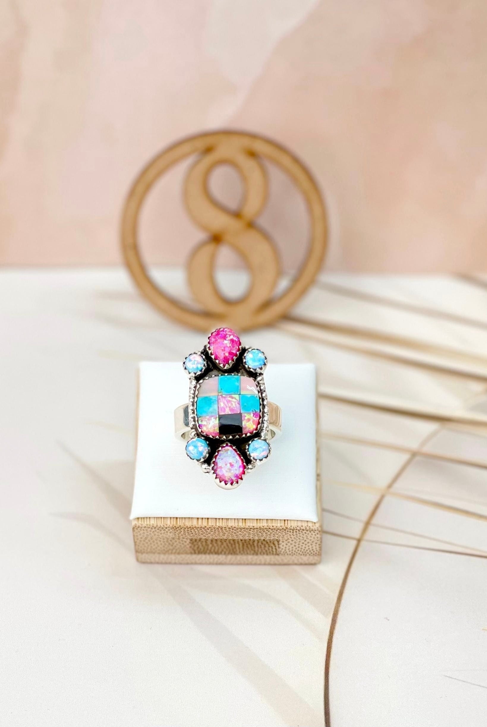 Mystical Checkered Rings-Rings-Krush Kandy, Women's Online Fashion Boutique Located in Phoenix, Arizona (Scottsdale Area)