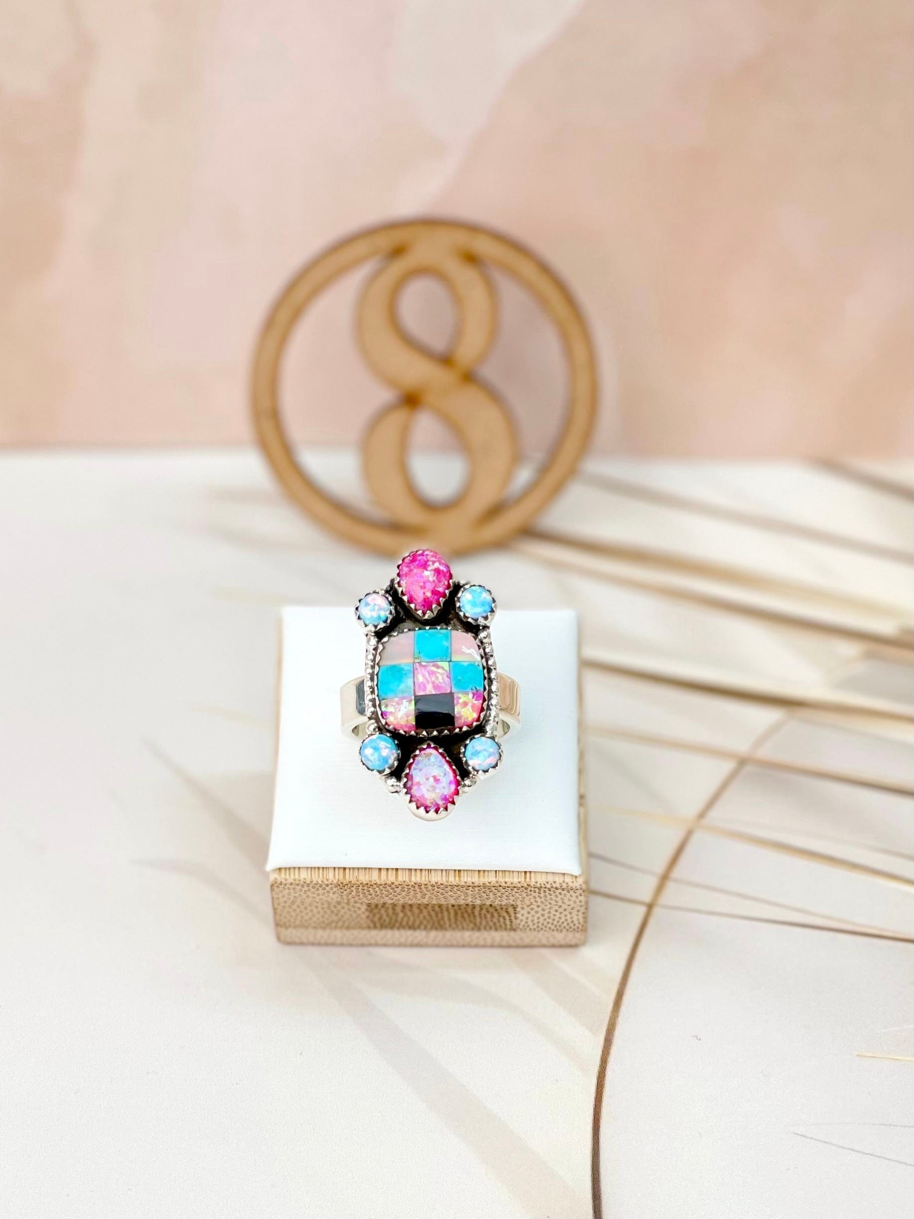 Mystical Checkered Rings-Rings-Krush Kandy, Women's Online Fashion Boutique Located in Phoenix, Arizona (Scottsdale Area)