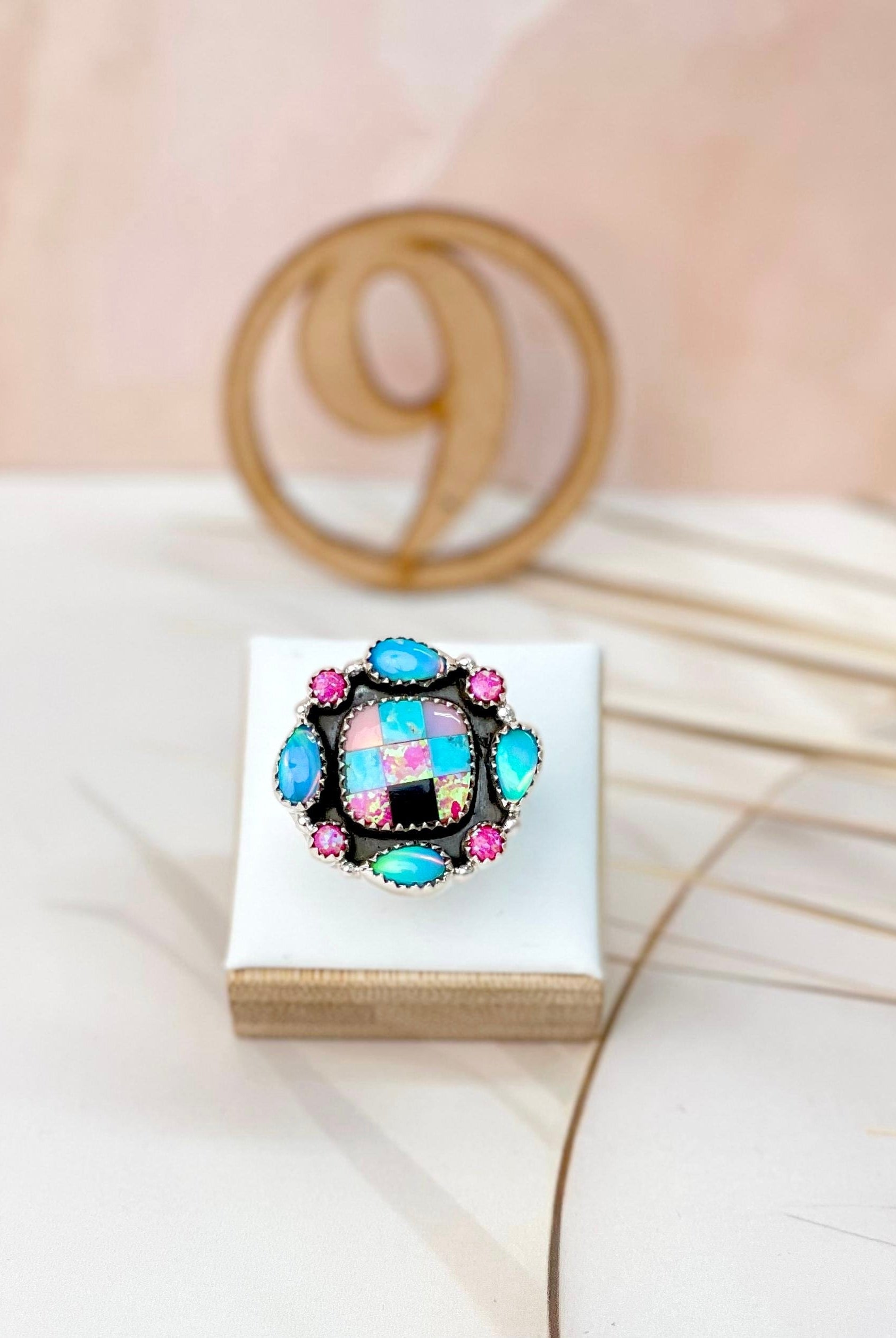 Mystical Checkered Rings-Rings-Krush Kandy, Women's Online Fashion Boutique Located in Phoenix, Arizona (Scottsdale Area)