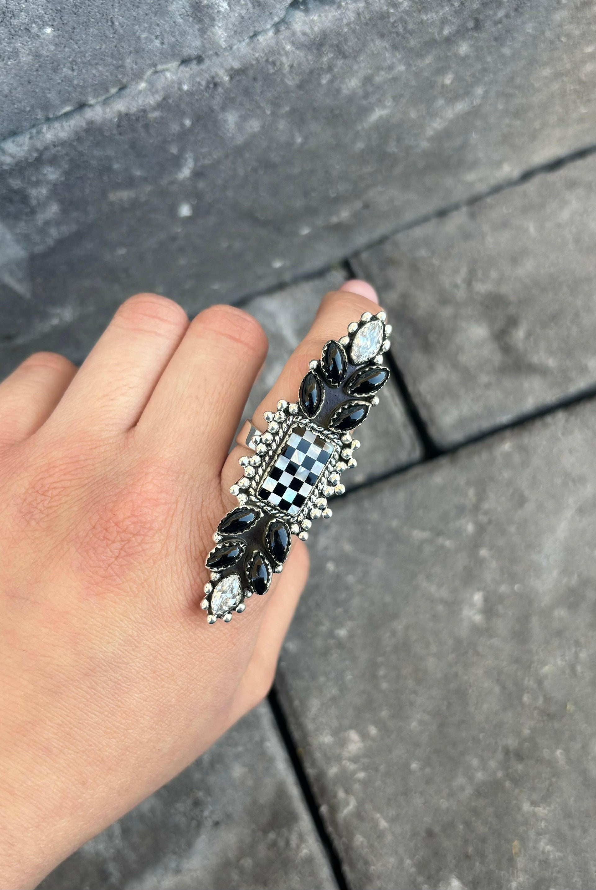 Checkmate Stone Ring | PREORDER NOW OPEN-Crawler Rings-Krush Kandy, Women's Online Fashion Boutique Located in Phoenix, Arizona (Scottsdale Area)
