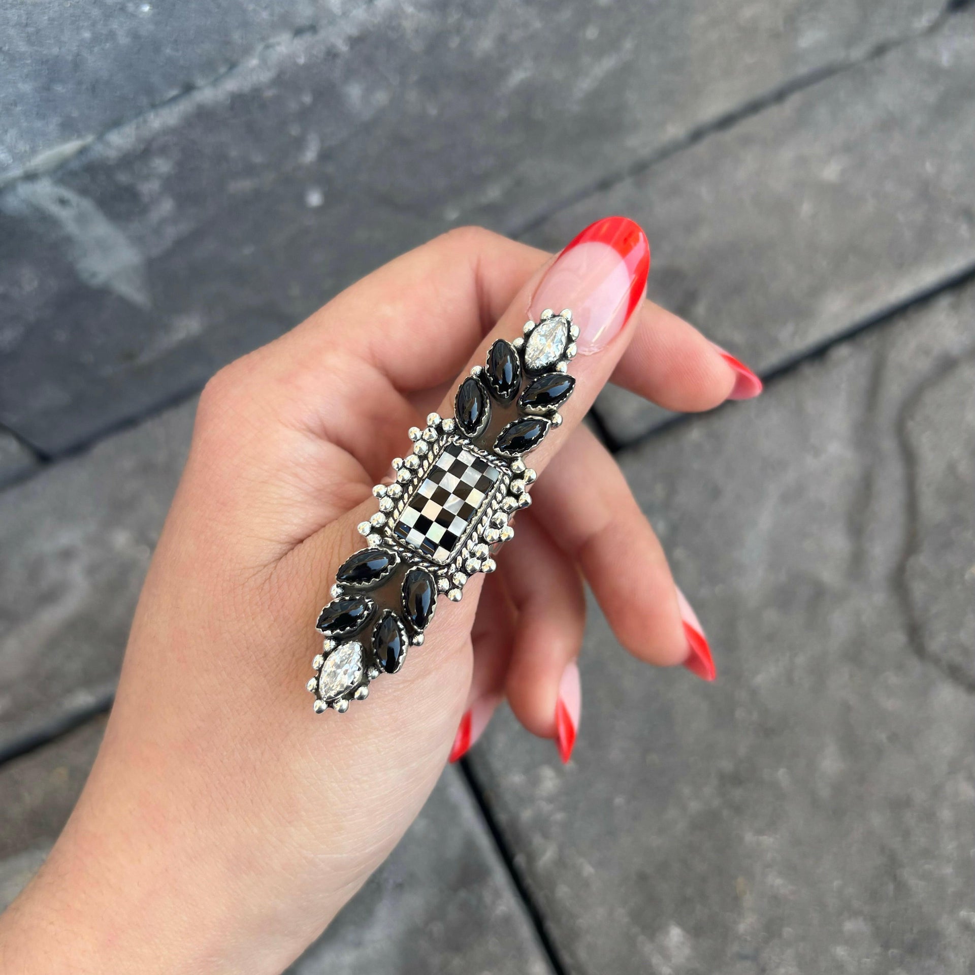 Checkmate Stone Ring | PREORDER NOW OPEN-Crawler Rings-Krush Kandy, Women's Online Fashion Boutique Located in Phoenix, Arizona (Scottsdale Area)