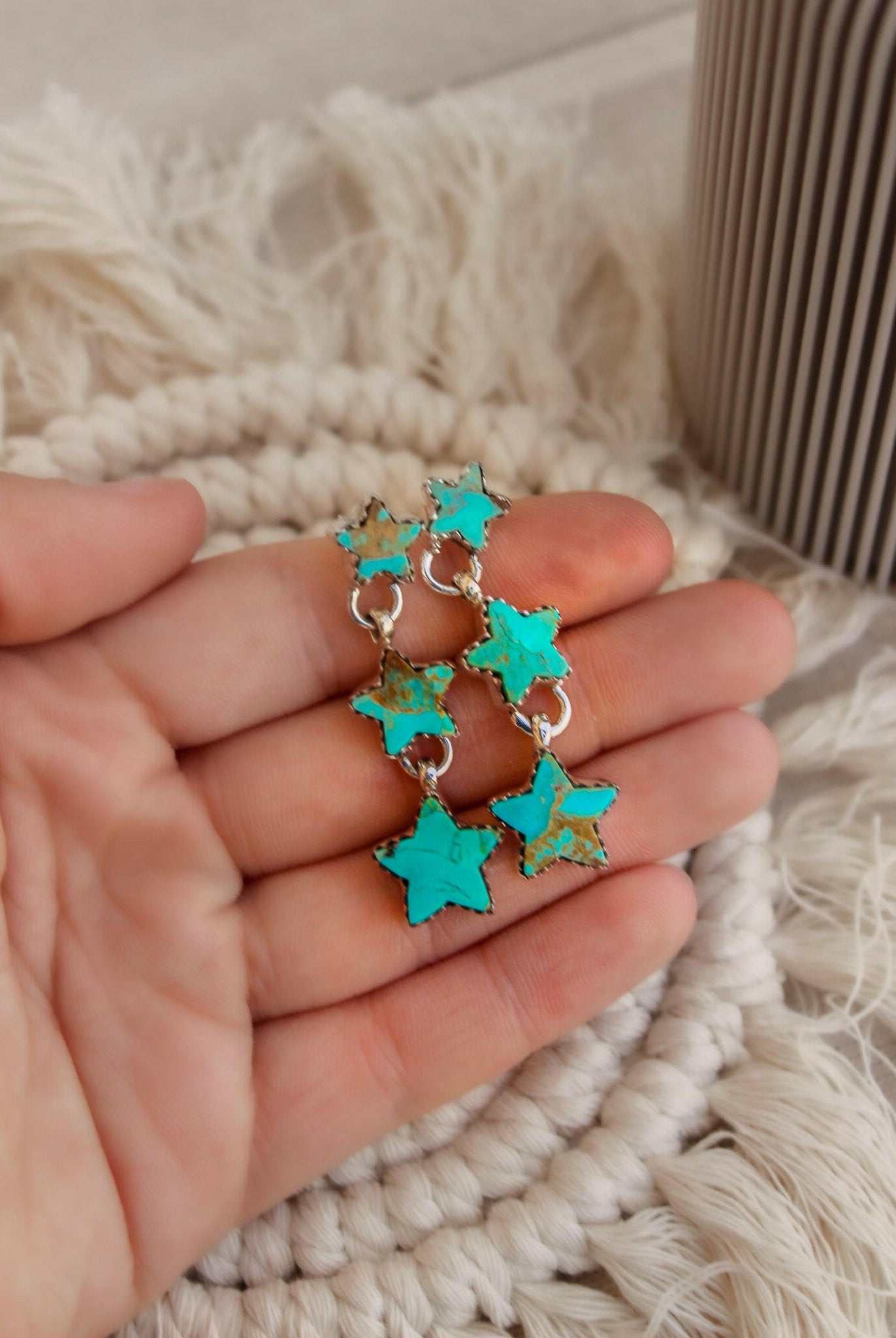 Star Trio Stone Drop Earrings-Drop Earrings-Krush Kandy, Women's Online Fashion Boutique Located in Phoenix, Arizona (Scottsdale Area)