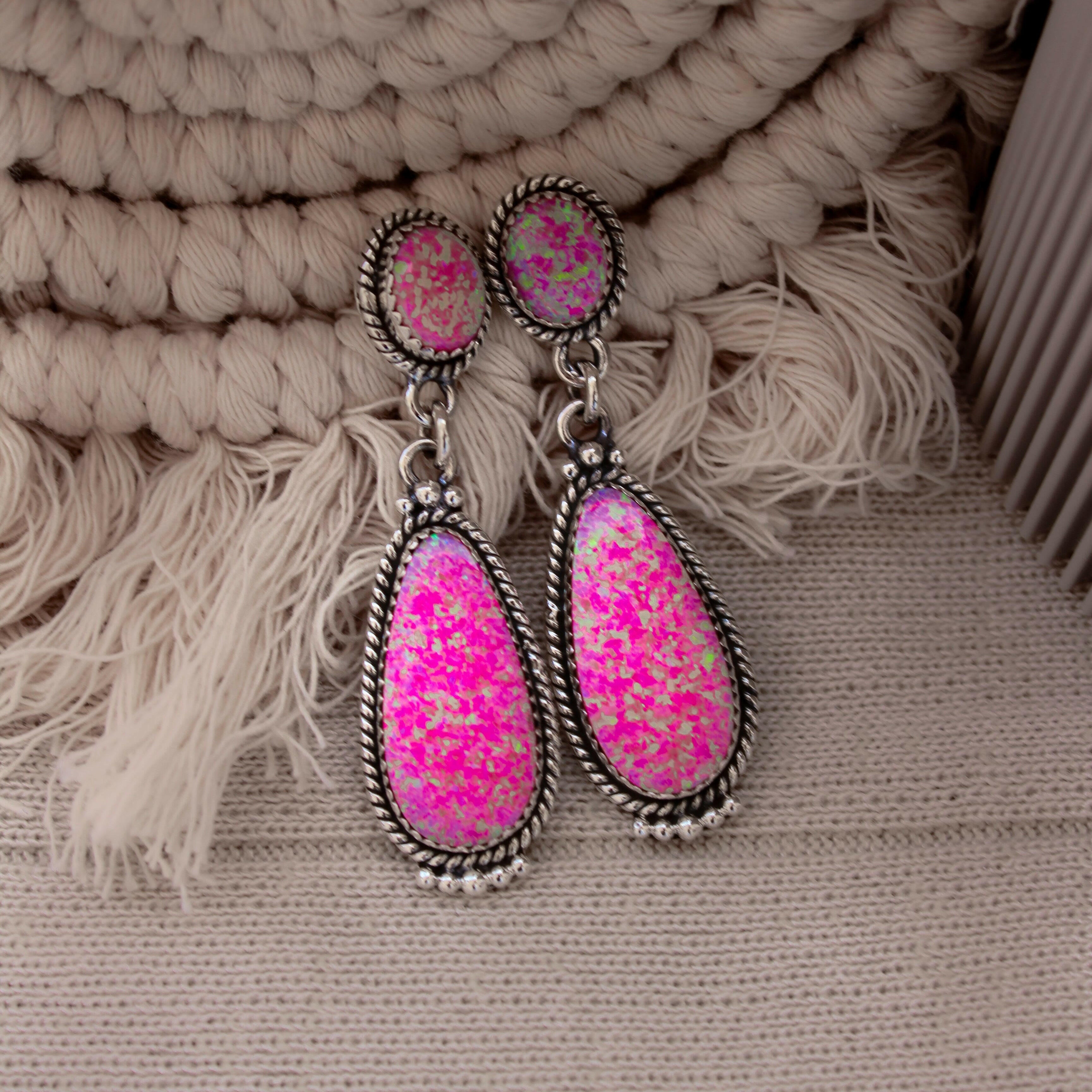 Stone Drop Earrings | Krush Exclusive-Drop Earrings-Krush Kandy, Women's Online Fashion Boutique Located in Phoenix, Arizona (Scottsdale Area)