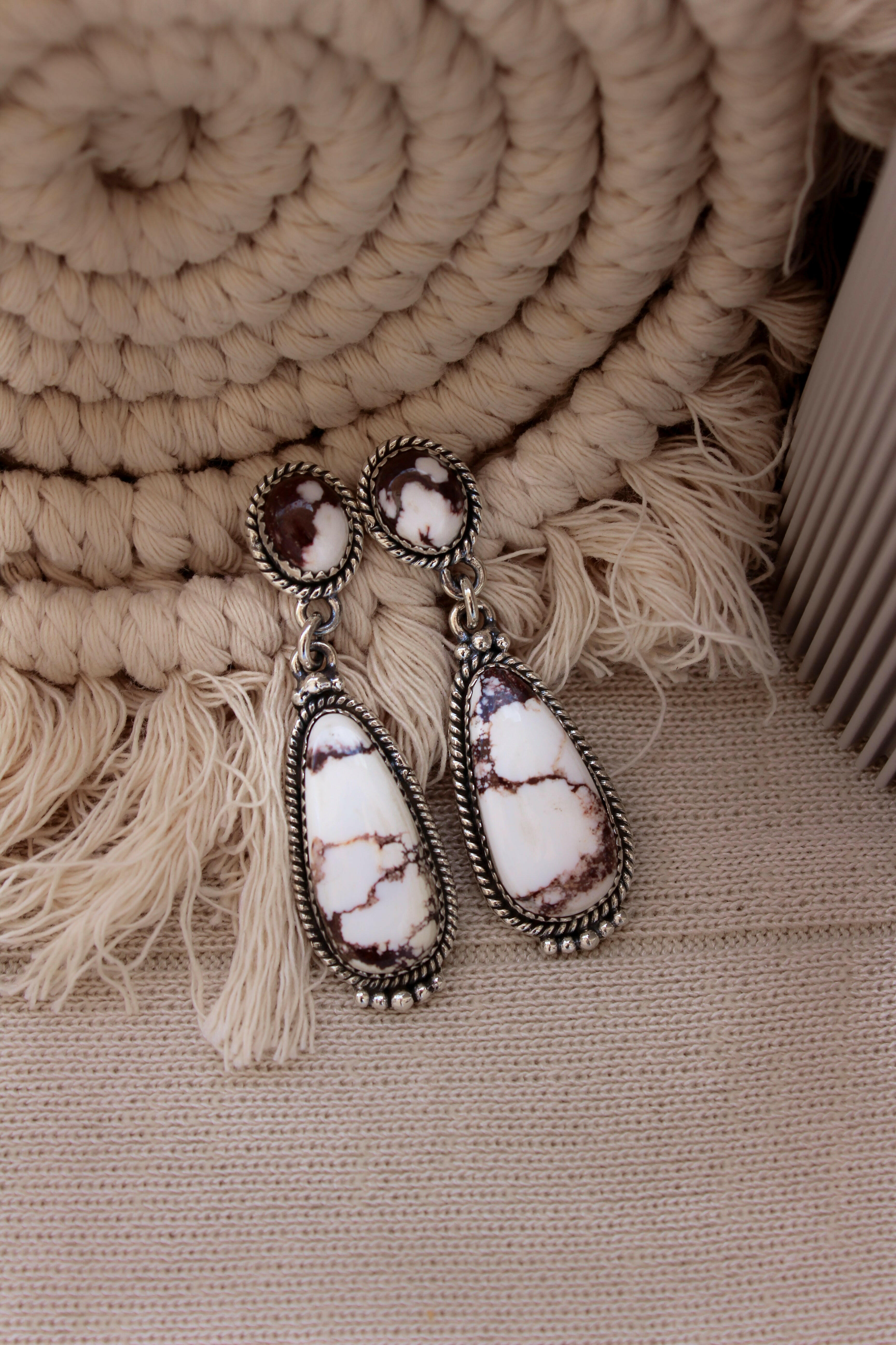 Stone Drop Earrings | Krush Exclusive-Drop Earrings-Krush Kandy, Women's Online Fashion Boutique Located in Phoenix, Arizona (Scottsdale Area)