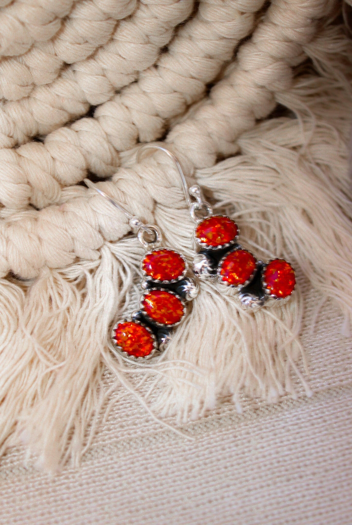 Half Cluster Stone Dangle Stone Earrings-Drop Earrings-Krush Kandy, Women's Online Fashion Boutique Located in Phoenix, Arizona (Scottsdale Area)