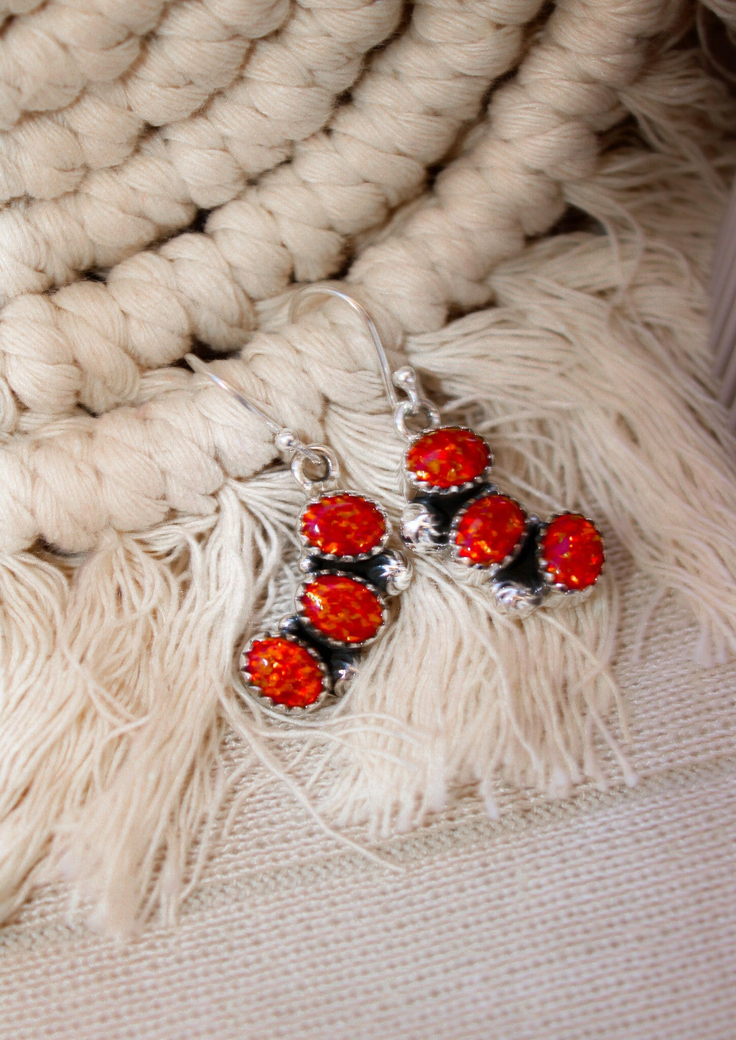 Half Cluster Stone Dangle Stone Earrings-Drop Earrings-Krush Kandy, Women's Online Fashion Boutique Located in Phoenix, Arizona (Scottsdale Area)