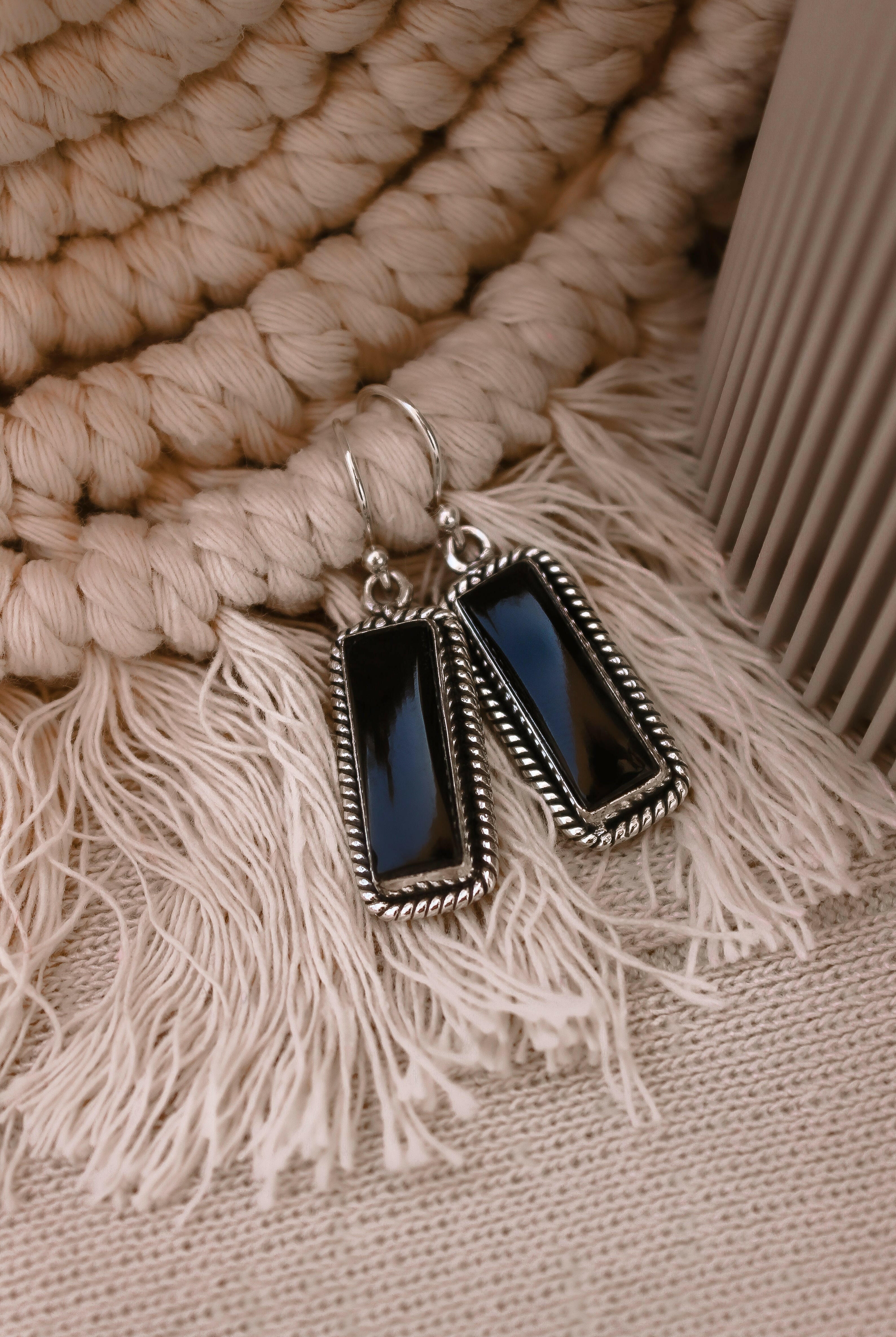 Single Bar Stone Earrings-Drop Earrings-Krush Kandy, Women's Online Fashion Boutique Located in Phoenix, Arizona (Scottsdale Area)