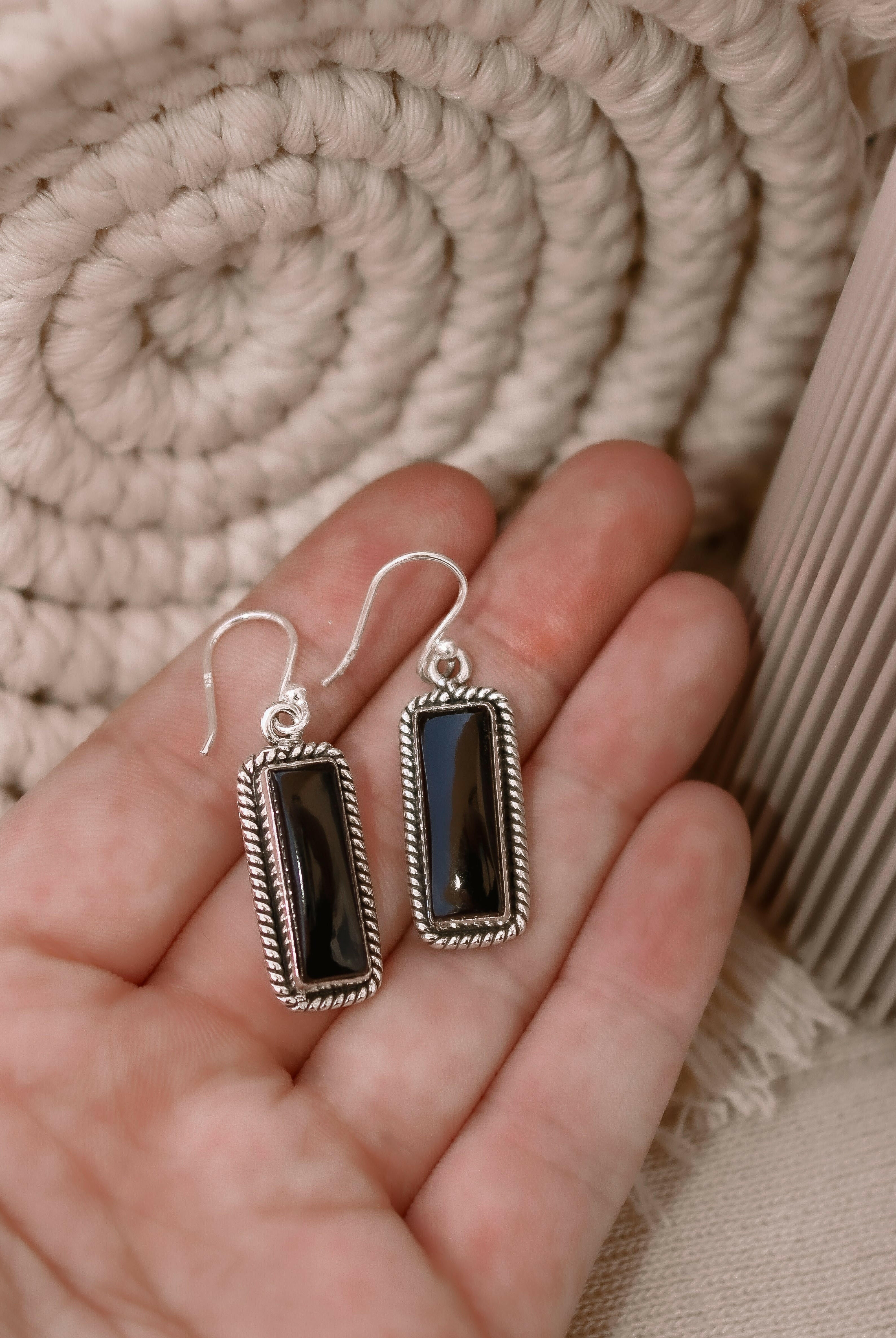 Single Bar Stone Earrings-Drop Earrings-Krush Kandy, Women's Online Fashion Boutique Located in Phoenix, Arizona (Scottsdale Area)
