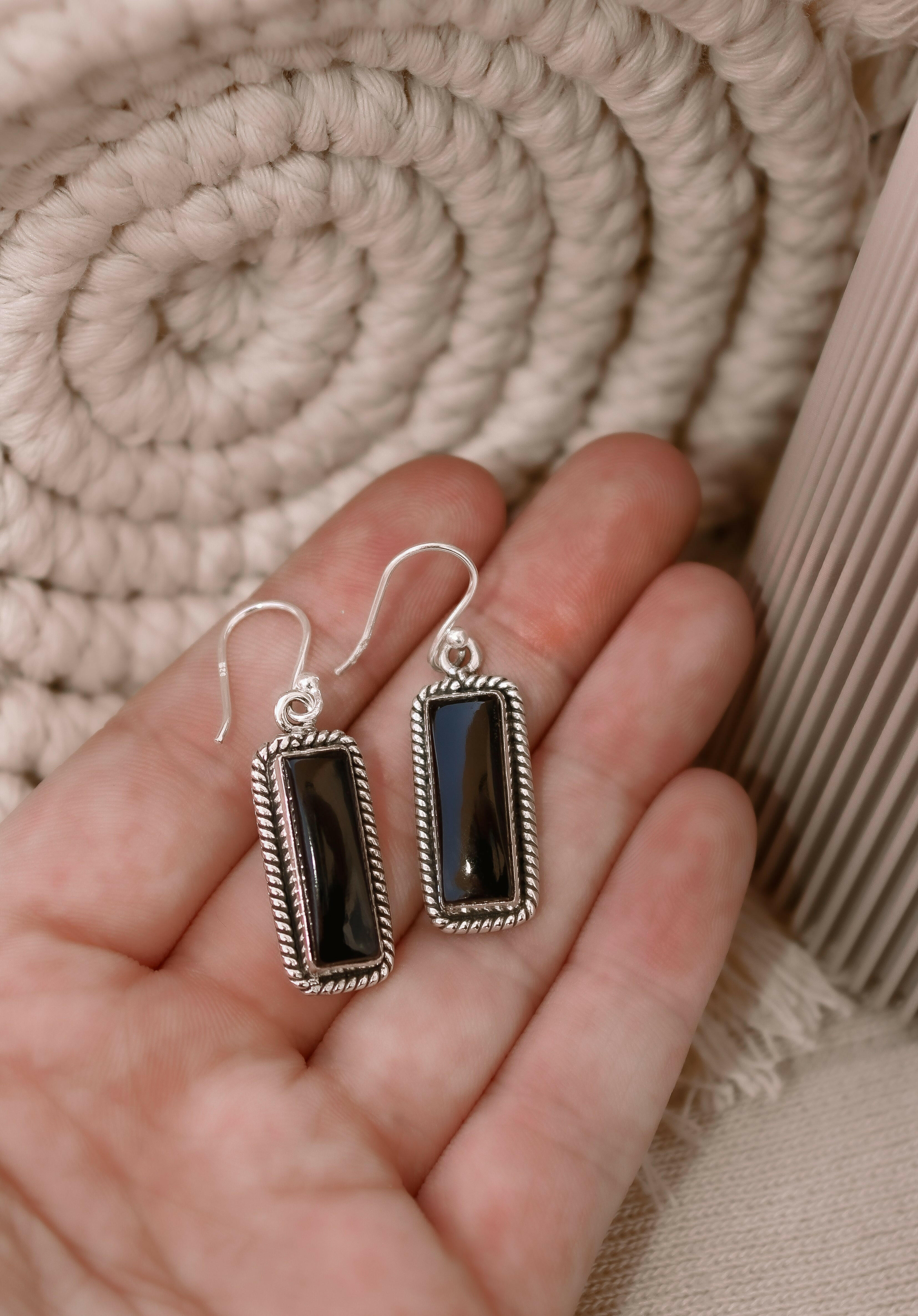 Single Bar Stone Earrings-Drop Earrings-Krush Kandy, Women's Online Fashion Boutique Located in Phoenix, Arizona (Scottsdale Area)