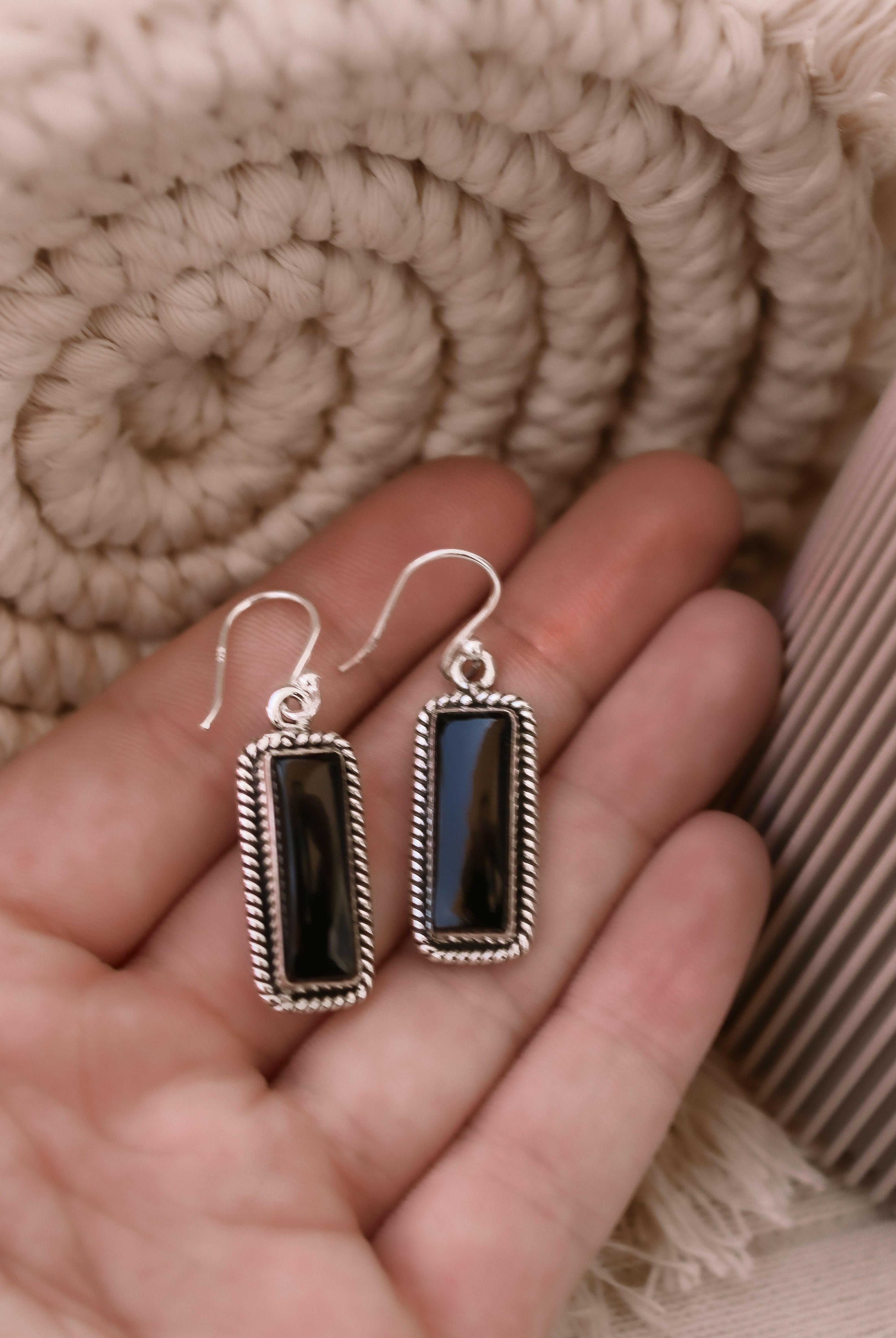 Single Bar Stone Earrings-Drop Earrings-Krush Kandy, Women's Online Fashion Boutique Located in Phoenix, Arizona (Scottsdale Area)