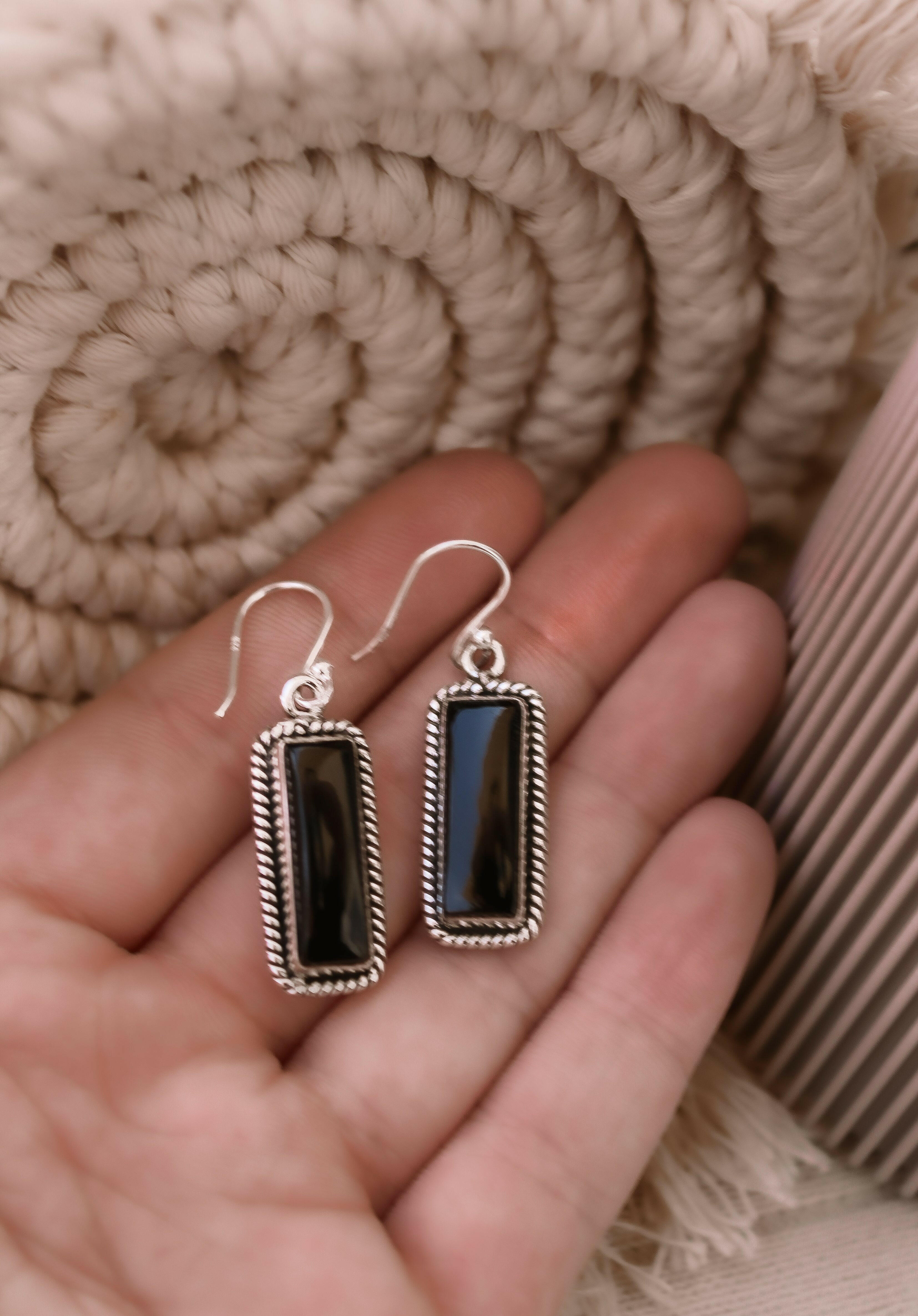 Single Bar Stone Earrings-Drop Earrings-Krush Kandy, Women's Online Fashion Boutique Located in Phoenix, Arizona (Scottsdale Area)