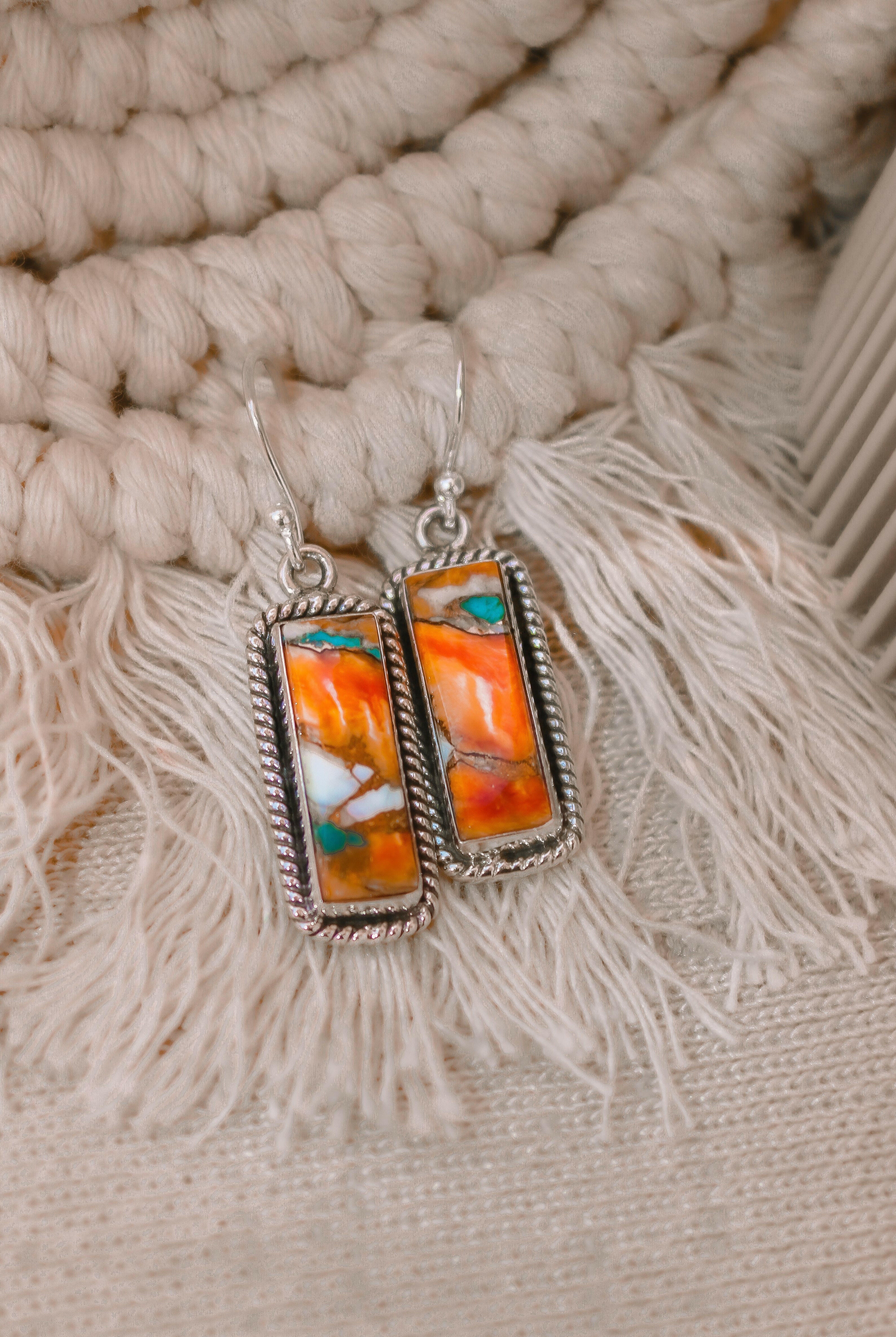 Single Bar Stone Earrings-Drop Earrings-Krush Kandy, Women's Online Fashion Boutique Located in Phoenix, Arizona (Scottsdale Area)