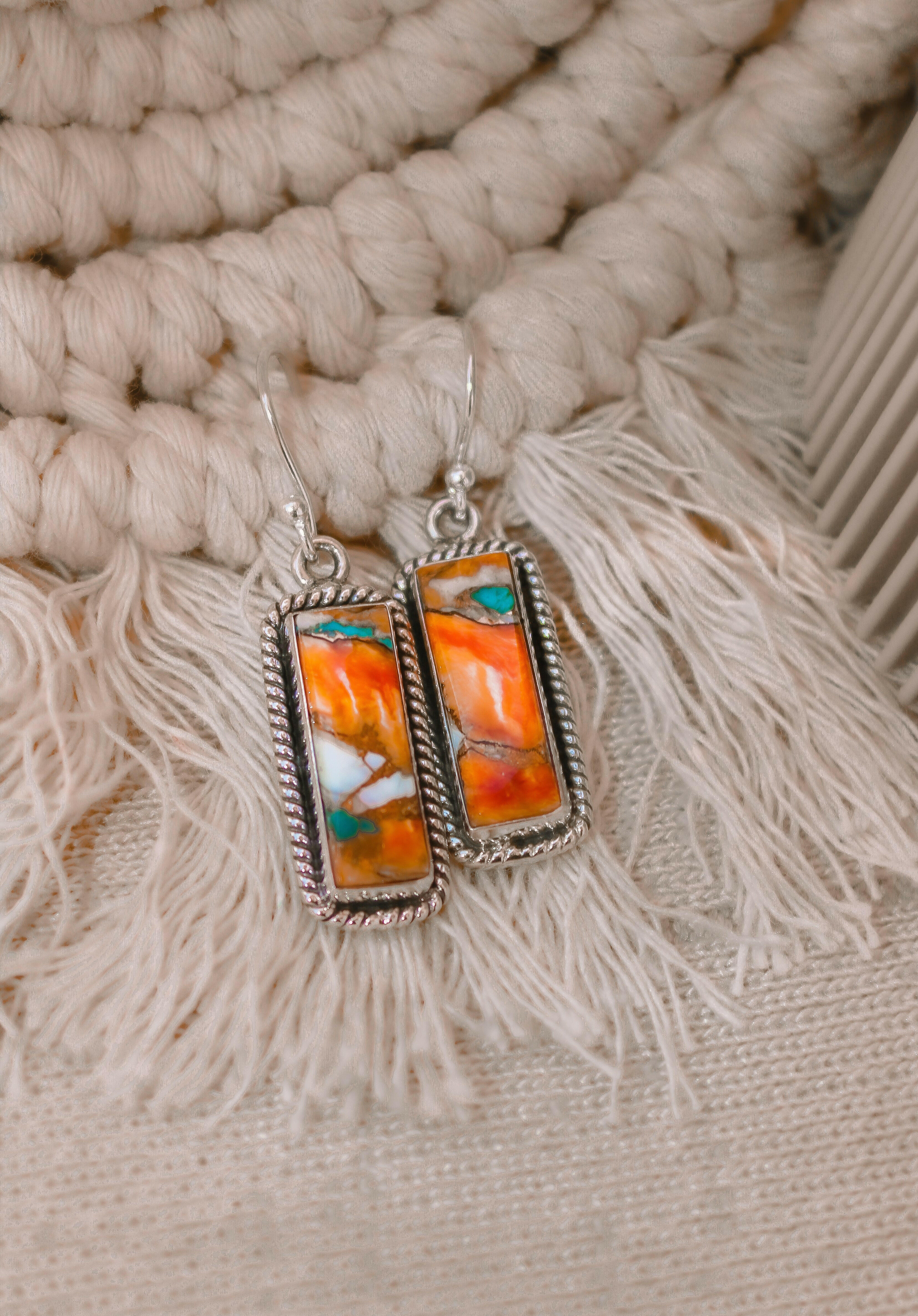 Single Bar Stone Earrings-Drop Earrings-Krush Kandy, Women's Online Fashion Boutique Located in Phoenix, Arizona (Scottsdale Area)