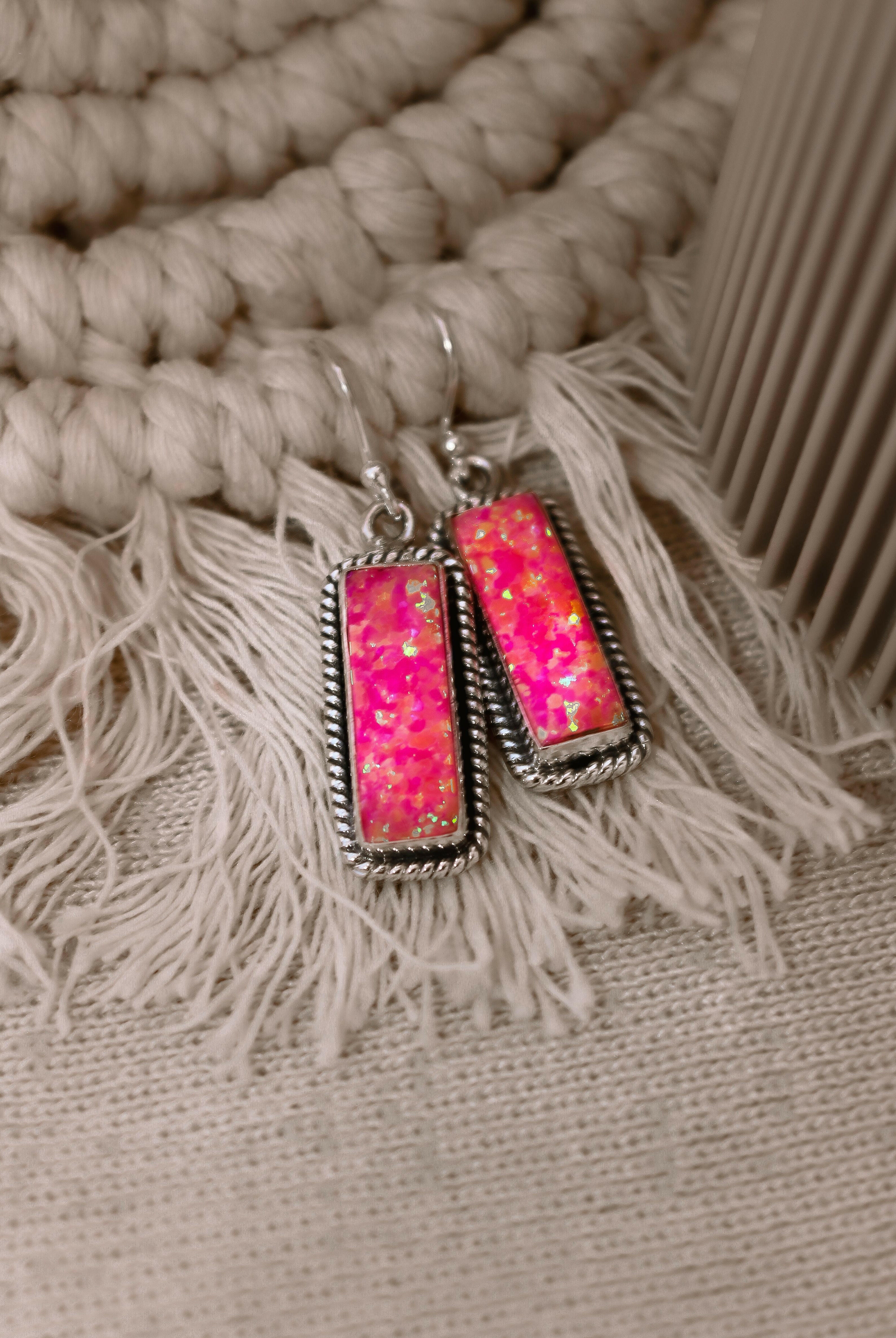Single Bar Stone Earrings-Drop Earrings-Krush Kandy, Women's Online Fashion Boutique Located in Phoenix, Arizona (Scottsdale Area)