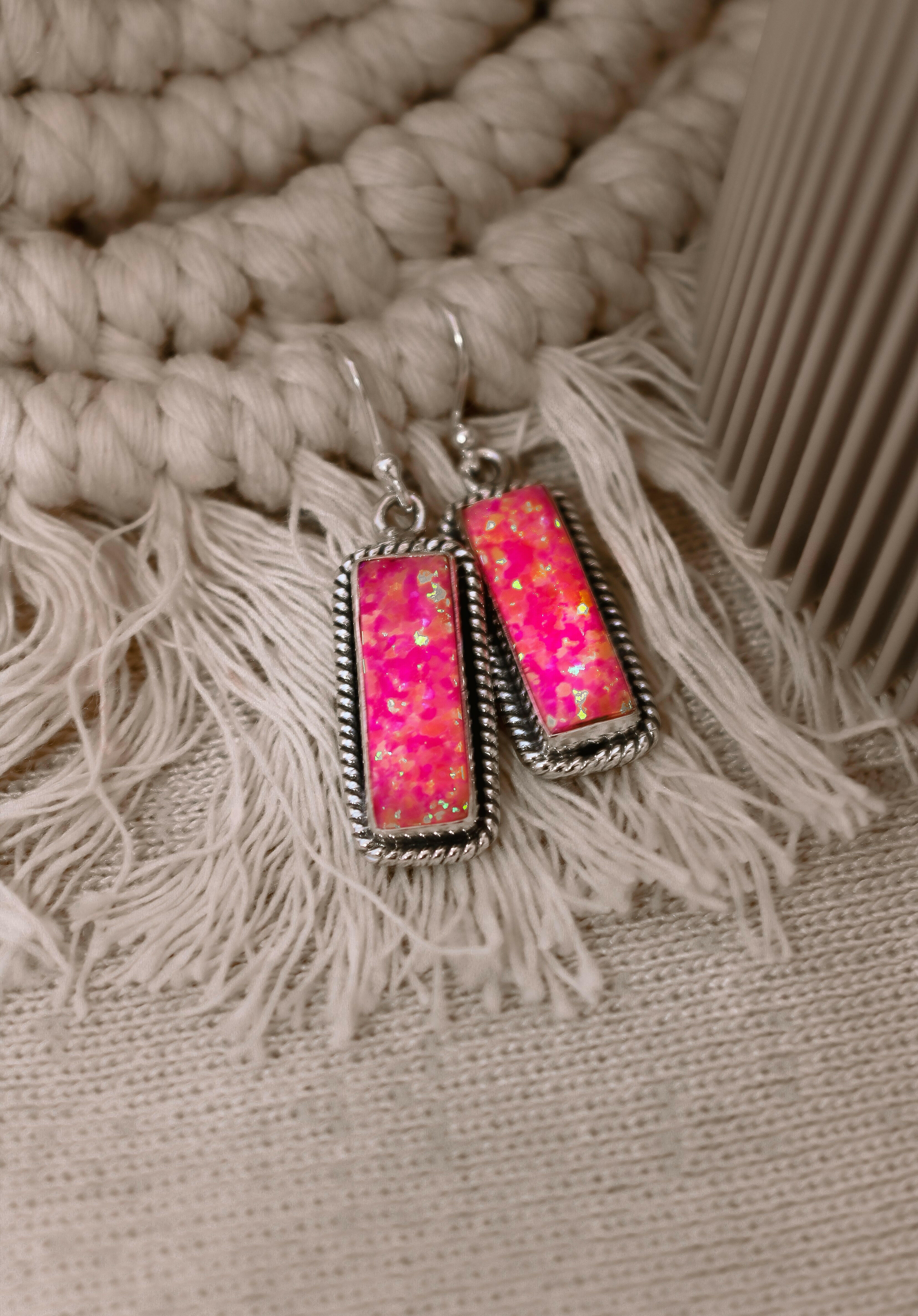 Single Bar Stone Earrings-Drop Earrings-Krush Kandy, Women's Online Fashion Boutique Located in Phoenix, Arizona (Scottsdale Area)