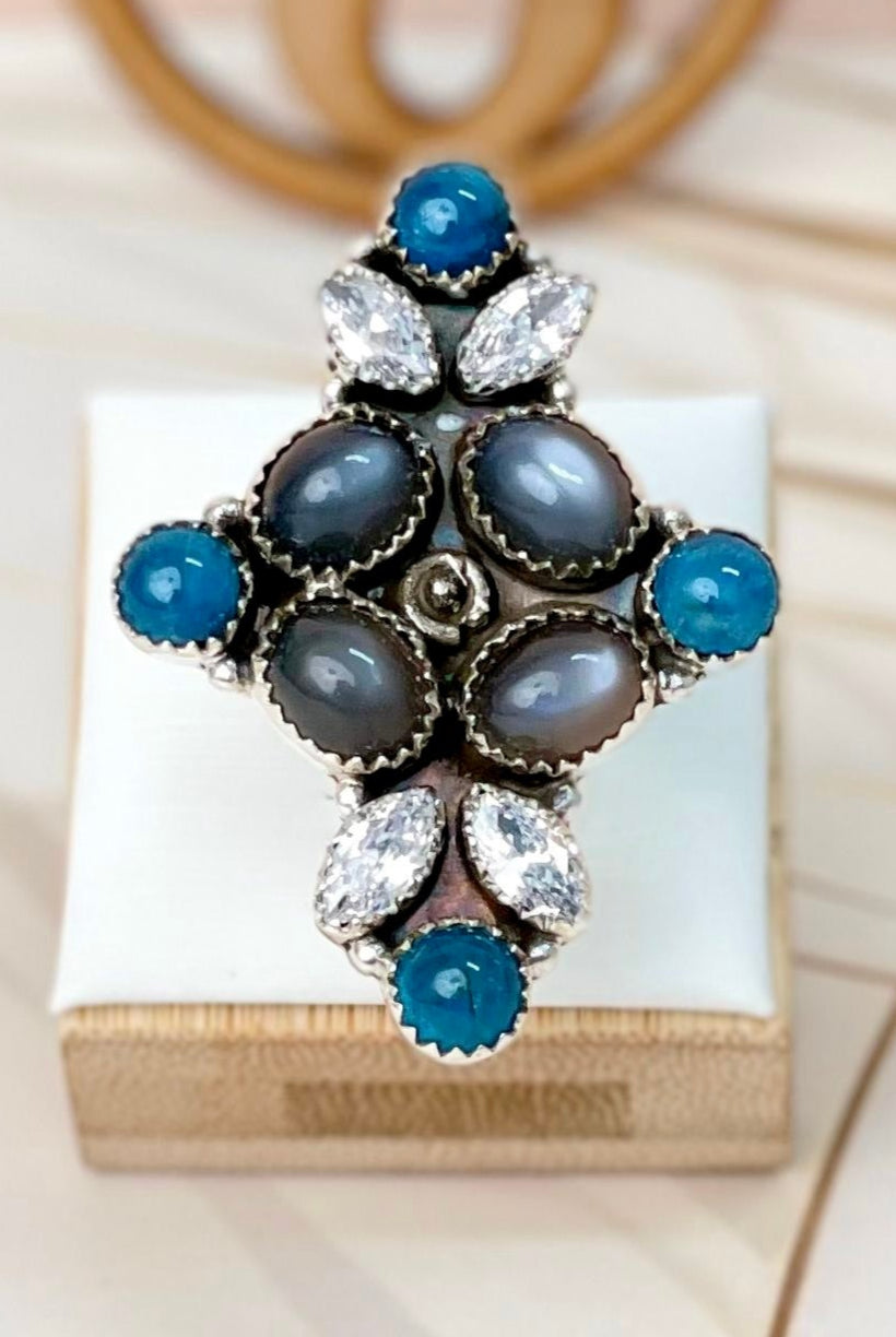 Stargazer Moonstone Rings-Rings-Krush Kandy, Women's Online Fashion Boutique Located in Phoenix, Arizona (Scottsdale Area)