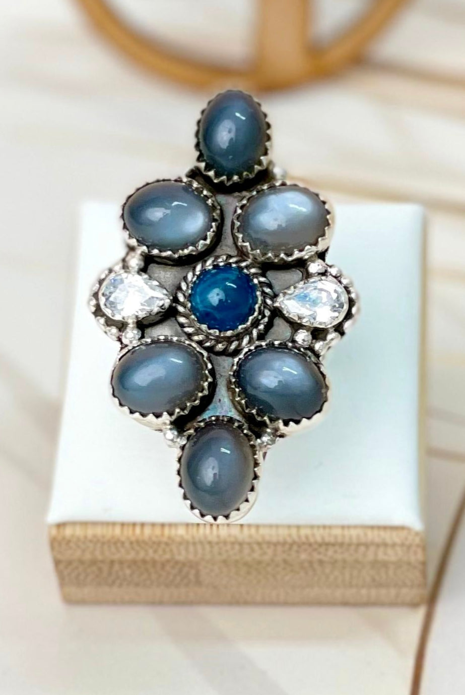 Stargazer Moonstone Rings-Rings-Krush Kandy, Women's Online Fashion Boutique Located in Phoenix, Arizona (Scottsdale Area)