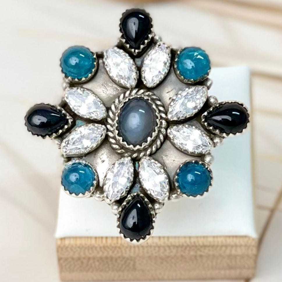 Stargazer Moonstone Rings-Rings-Krush Kandy, Women's Online Fashion Boutique Located in Phoenix, Arizona (Scottsdale Area)