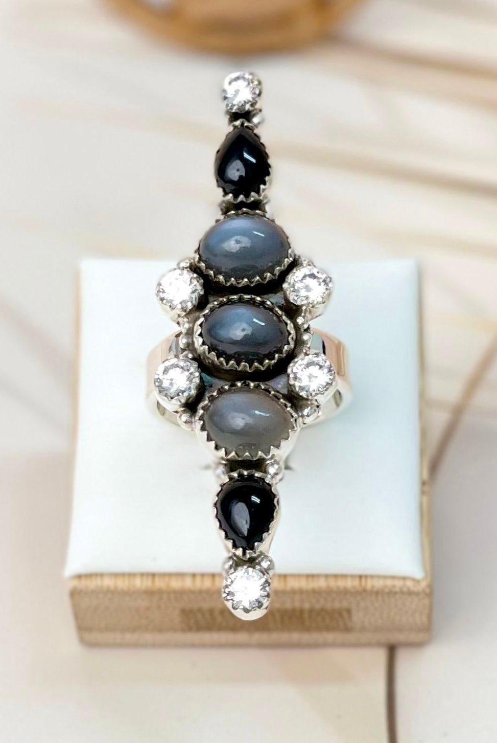 Stargazer Moonstone Rings-Rings-Krush Kandy, Women's Online Fashion Boutique Located in Phoenix, Arizona (Scottsdale Area)