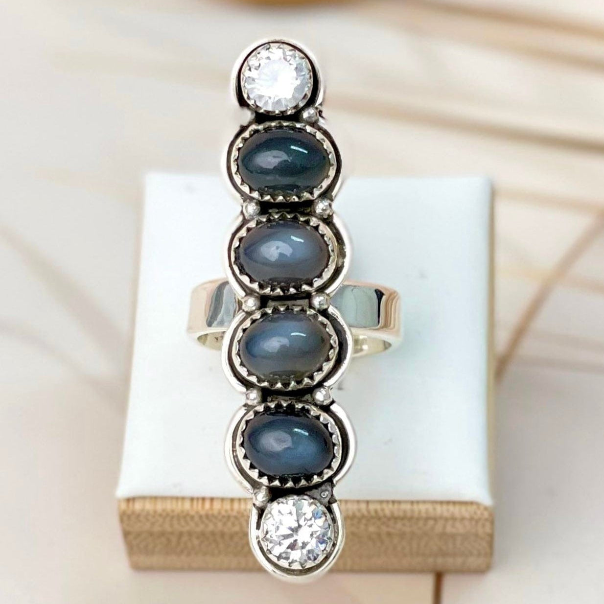 Stargazer Moonstone Rings-Rings-Krush Kandy, Women's Online Fashion Boutique Located in Phoenix, Arizona (Scottsdale Area)