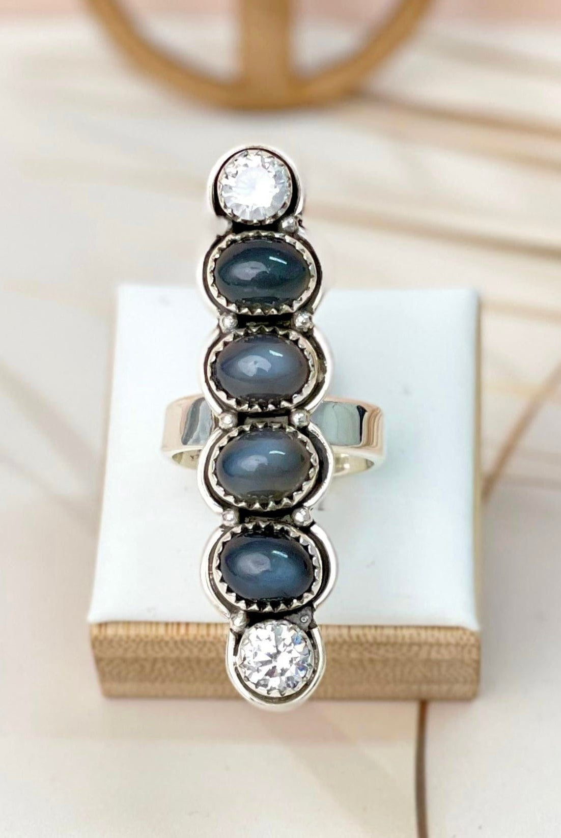 Stargazer Moonstone Rings-Rings-Krush Kandy, Women's Online Fashion Boutique Located in Phoenix, Arizona (Scottsdale Area)