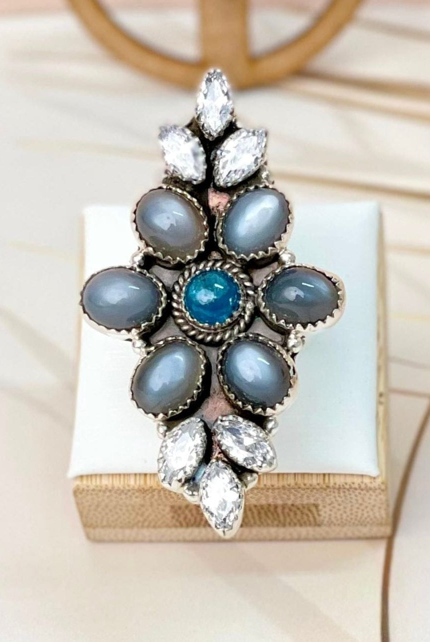 Stargazer Moonstone Rings-Rings-Krush Kandy, Women's Online Fashion Boutique Located in Phoenix, Arizona (Scottsdale Area)