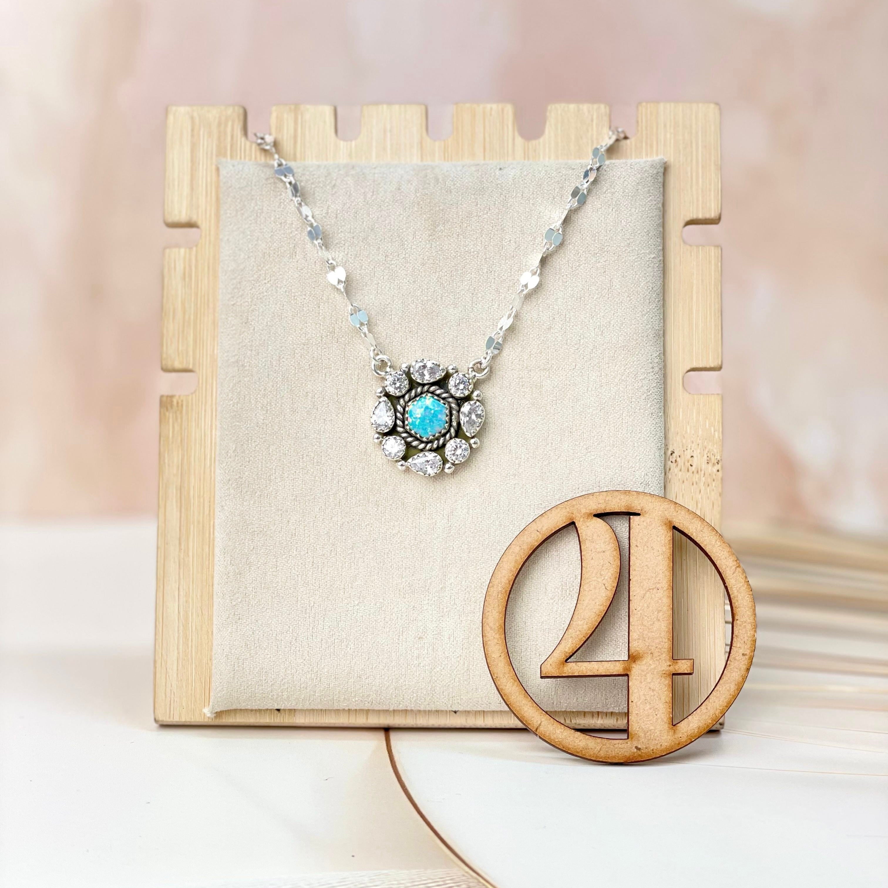 Crystal Krushes Stone Necklace-Necklaces-Krush Kandy, Women's Online Fashion Boutique Located in Phoenix, Arizona (Scottsdale Area)