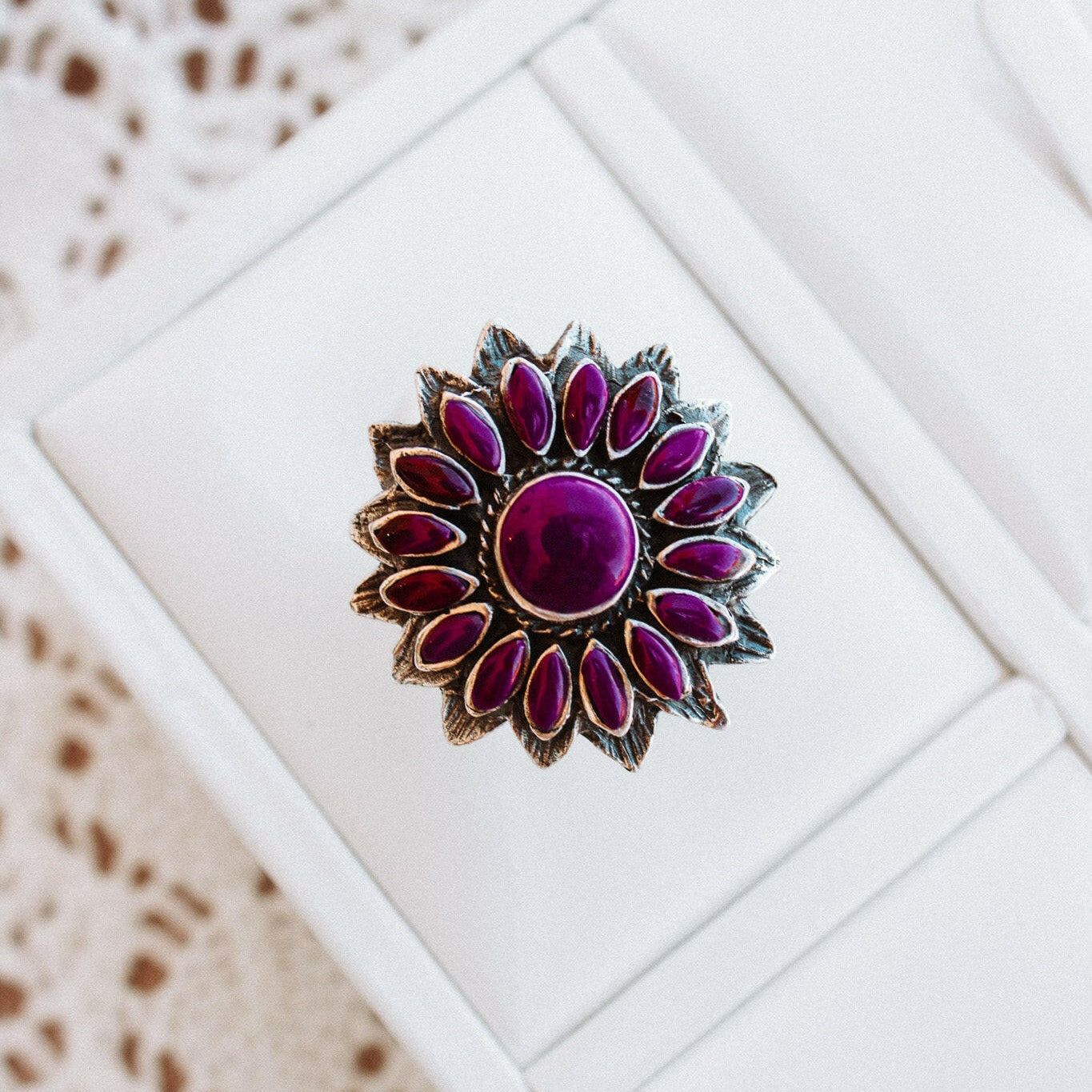 Sunflower Stone Ring-Cluster Rings-Krush Kandy, Women's Online Fashion Boutique Located in Phoenix, Arizona (Scottsdale Area)