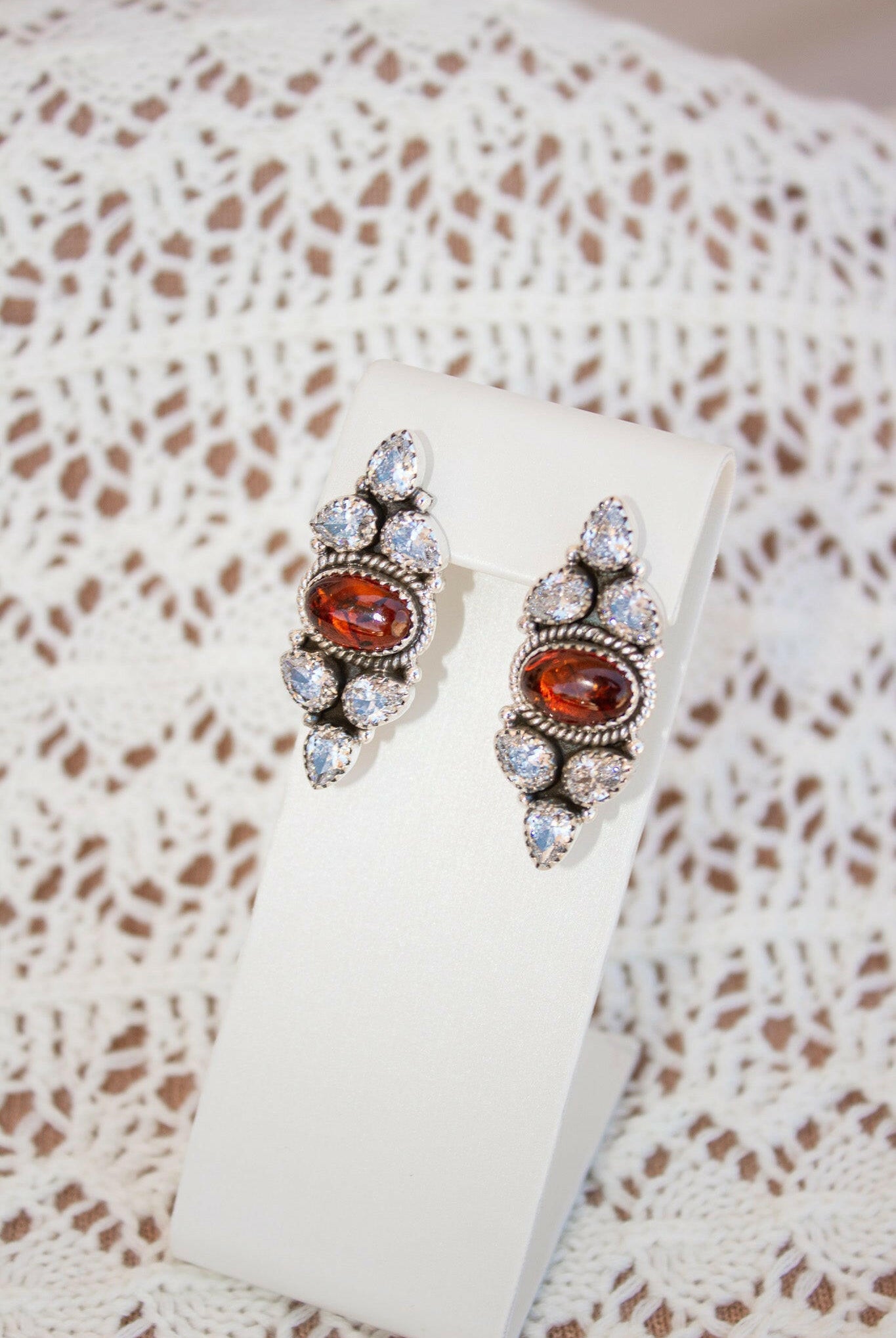 Ambers Crystal Cluster Earrings | KKE-Stud Earrings-Krush Kandy, Women's Online Fashion Boutique Located in Phoenix, Arizona (Scottsdale Area)