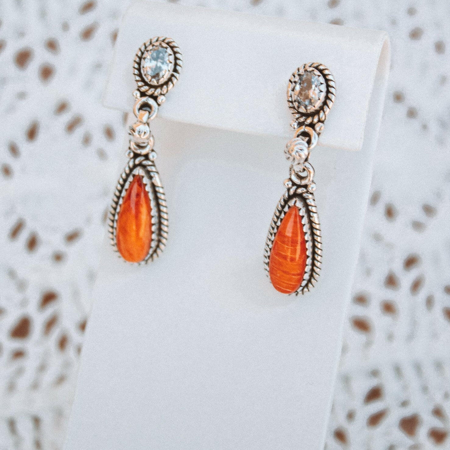 Aria Crystal & Stone Stud Earrings-Stud Earrings-Krush Kandy, Women's Online Fashion Boutique Located in Phoenix, Arizona (Scottsdale Area)