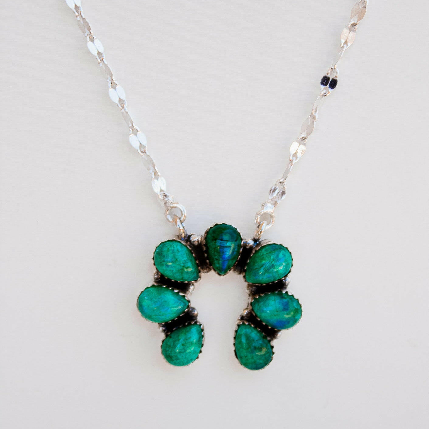 Dyed Moonstone & Druzy Horseshoe Necklaces-Chain Necklaces-Krush Kandy, Women's Online Fashion Boutique Located in Phoenix, Arizona (Scottsdale Area)