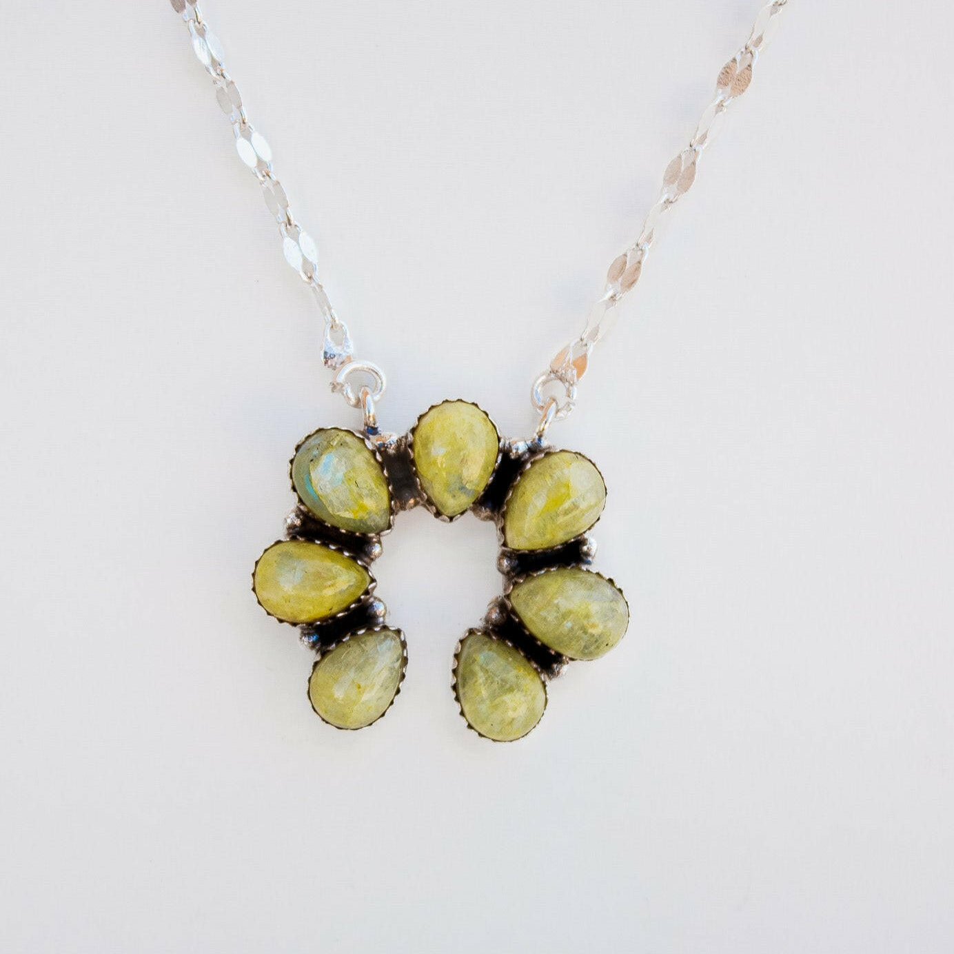 Dyed Moonstone & Druzy Horseshoe Necklaces-Chain Necklaces-Krush Kandy, Women's Online Fashion Boutique Located in Phoenix, Arizona (Scottsdale Area)